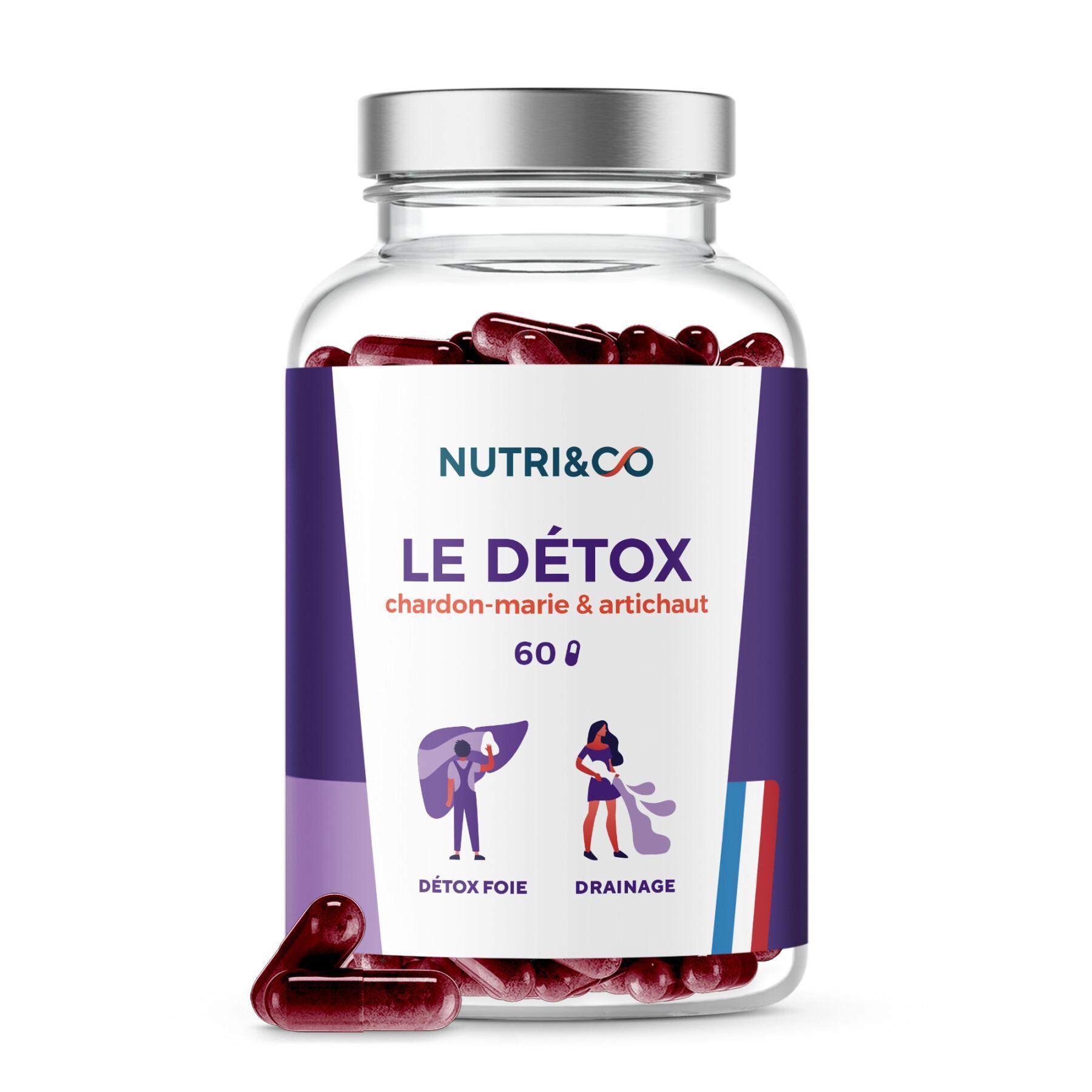Nahrungsergänzungsmittel le détox - Leberschutz und Verdauung - 60 Kapseln Nutri&Co