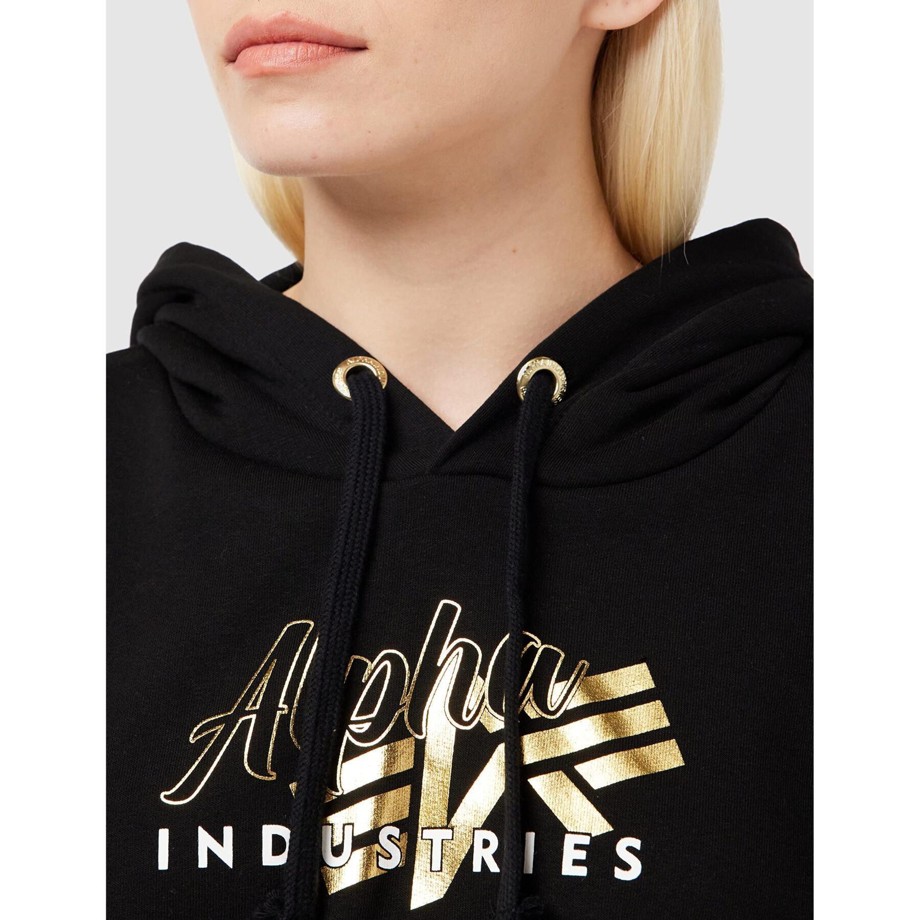 Sweatshirt Frau Alpha Industries Gold Logo COS