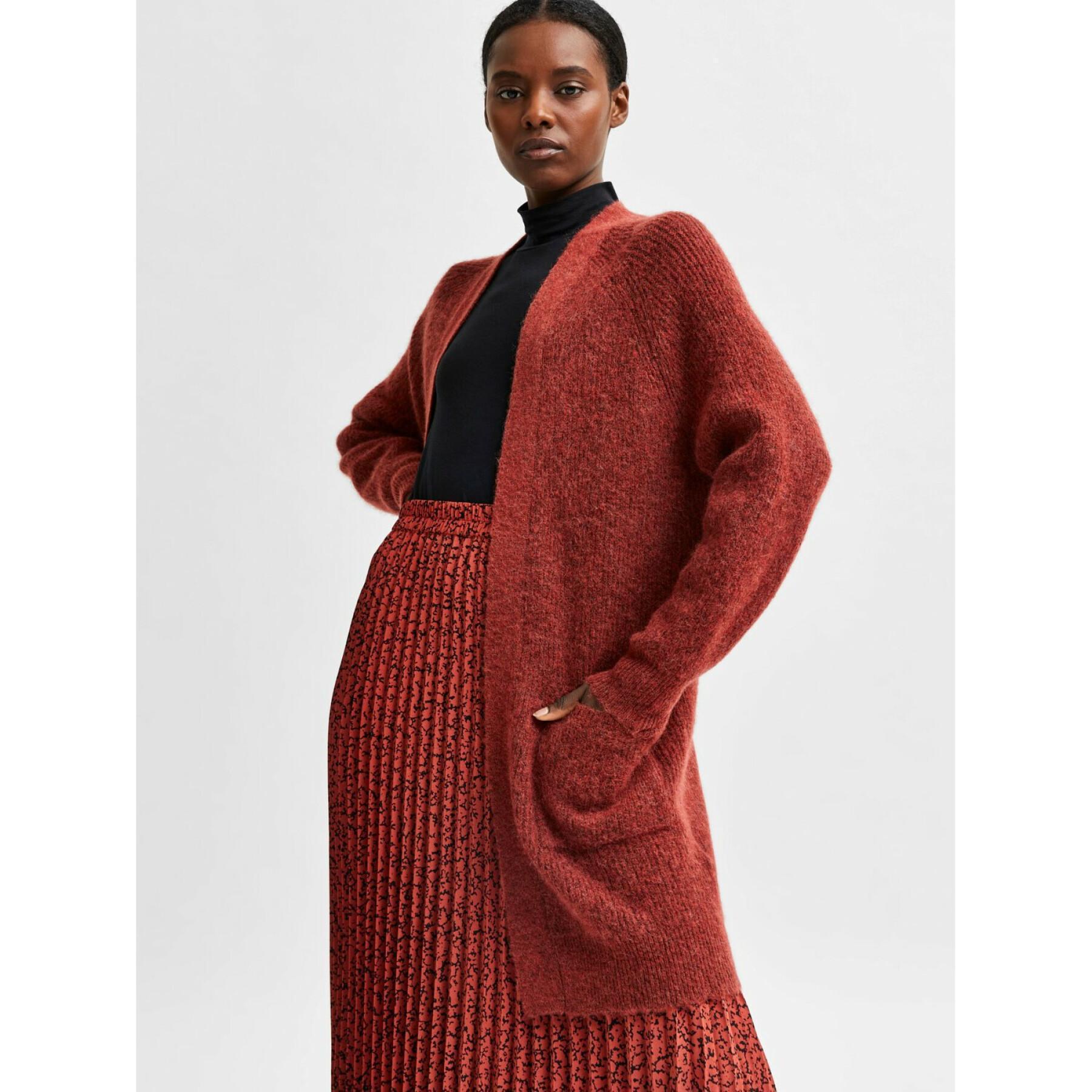 Lange Strickjacke für Frauen Selected Lulu knit