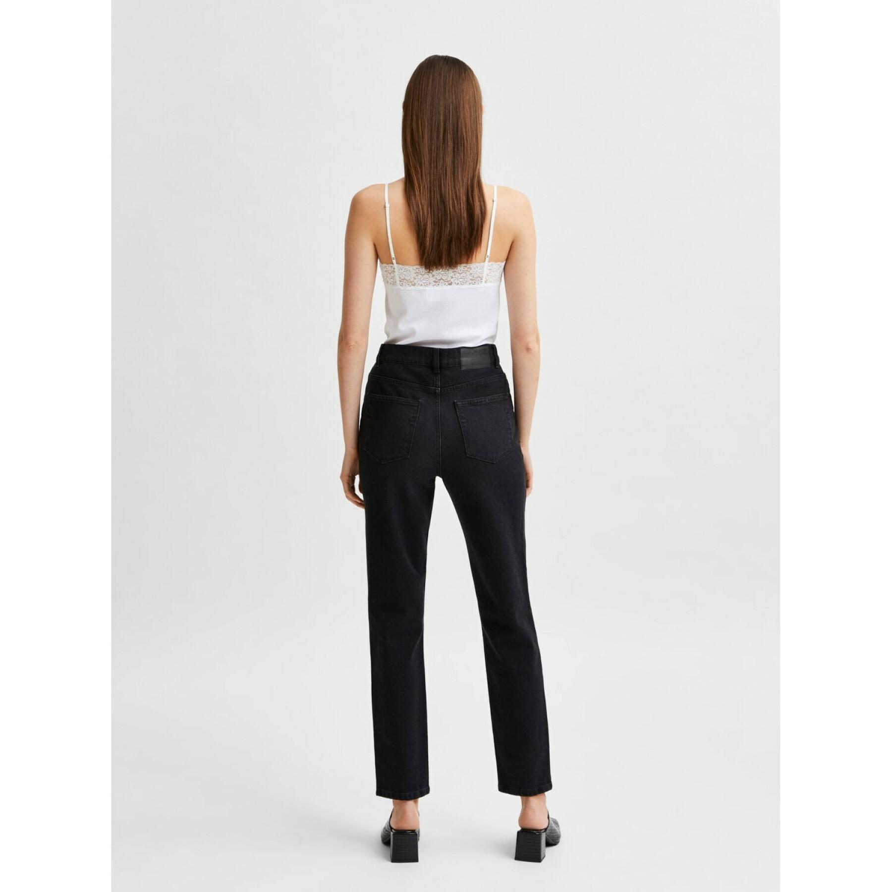 Damen-Jeans mit hoher Taille Selected Amy beauty