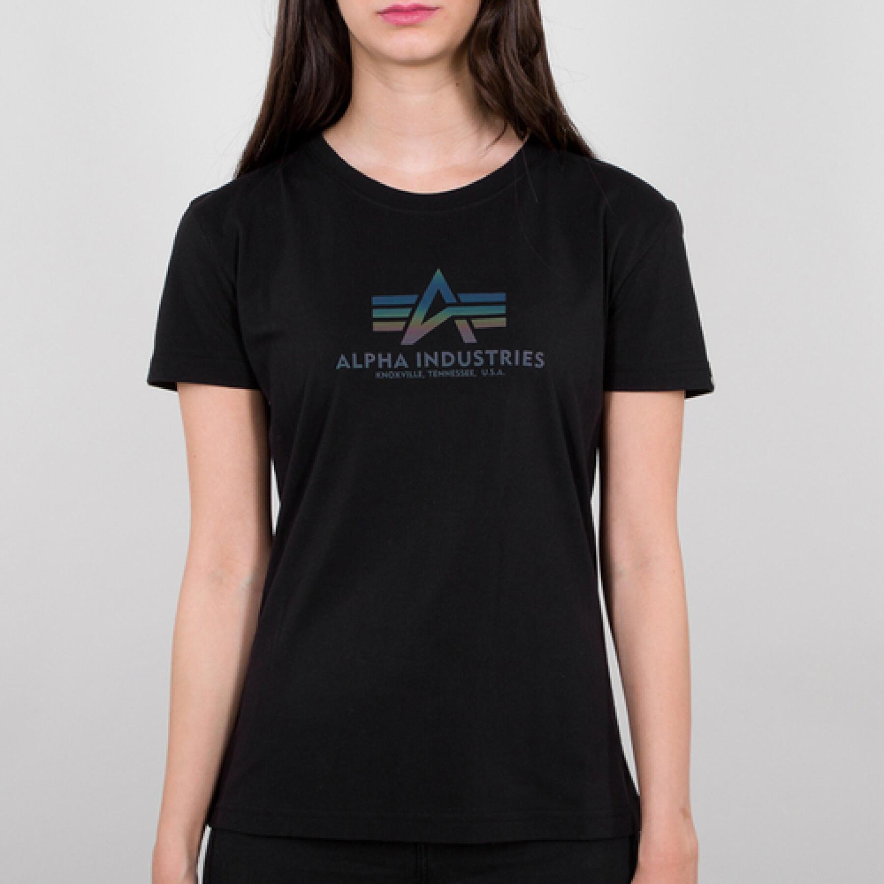 Damen-T-Shirt Alpha Industries New Basic Rainbow Refl. Print