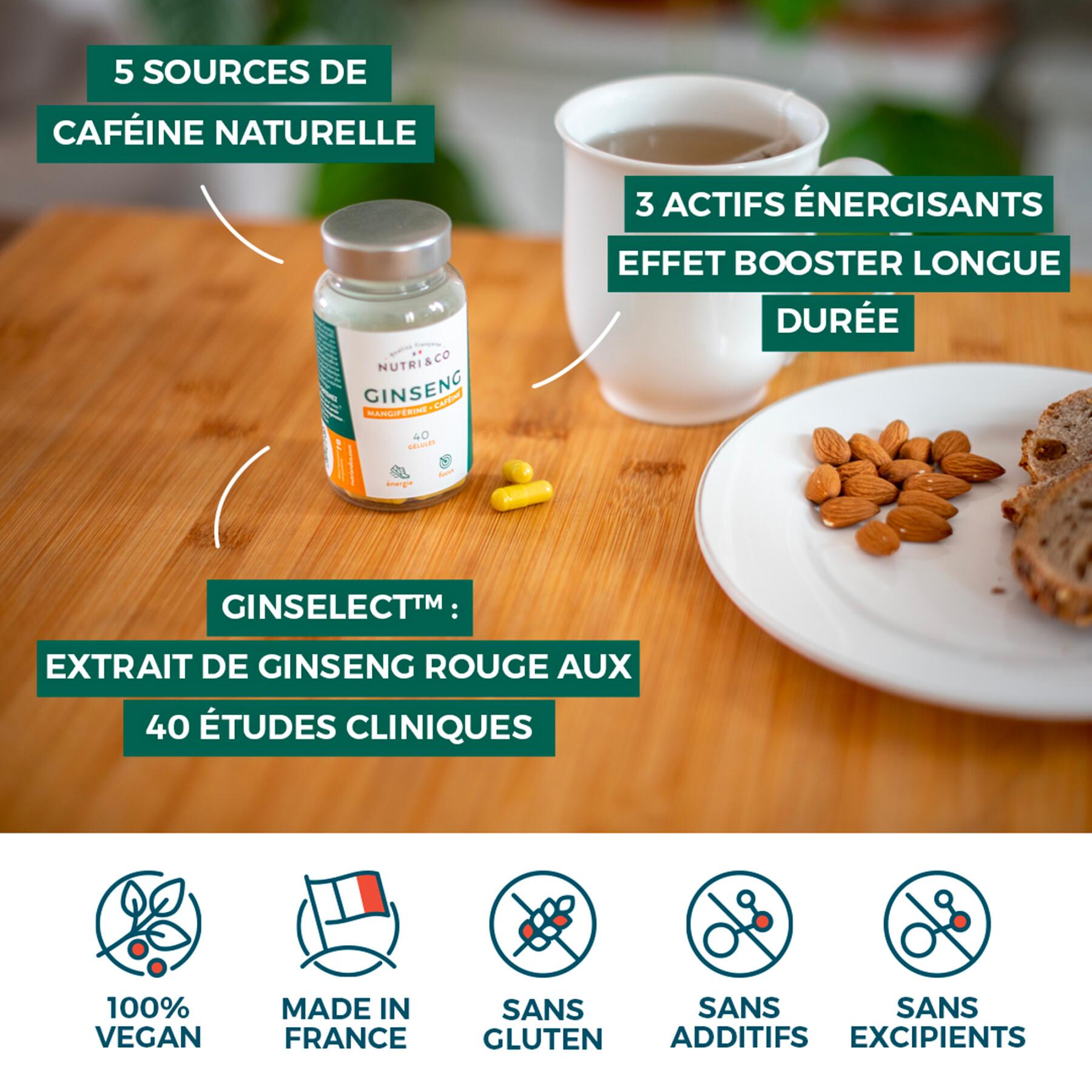 Nahrungsergänzungsmittel für Energie Nutri&Co Le Ginsen - 40 gélules