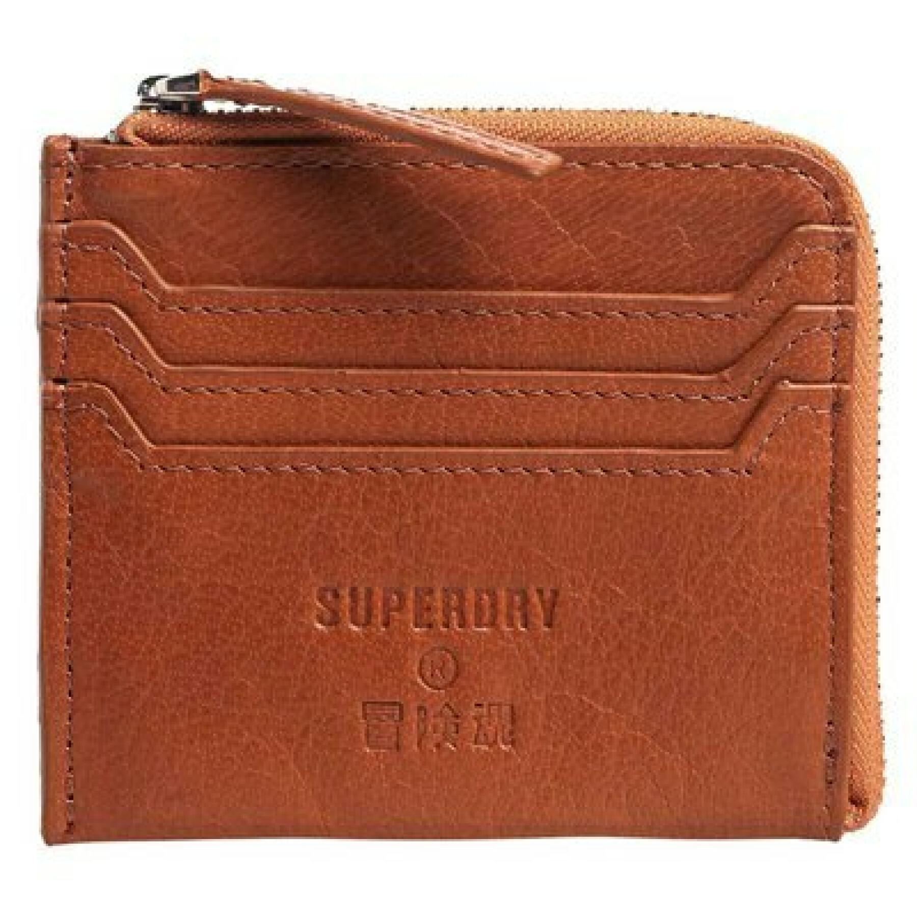 Damen Portemonnaie aus Leder mit Reißverschluss Superdry