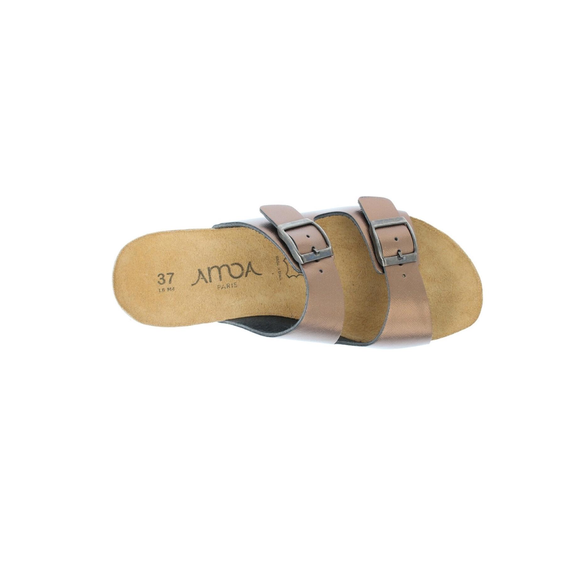 Sandalen für Frauen Amoa Borgogna Glitter