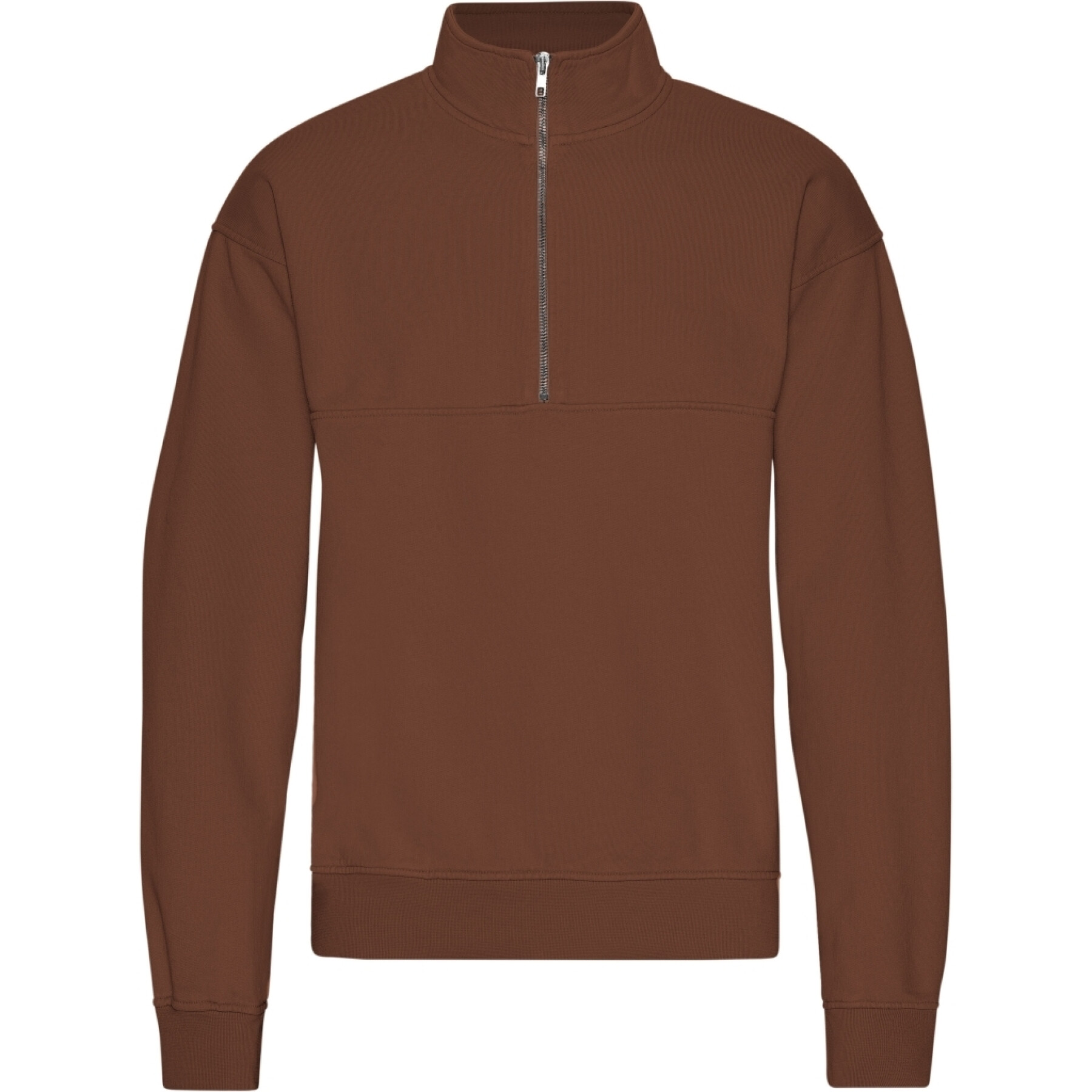 Sweatshirt 1/4 Reißverschluss Colorful Standard Organic Cinnamon Brown