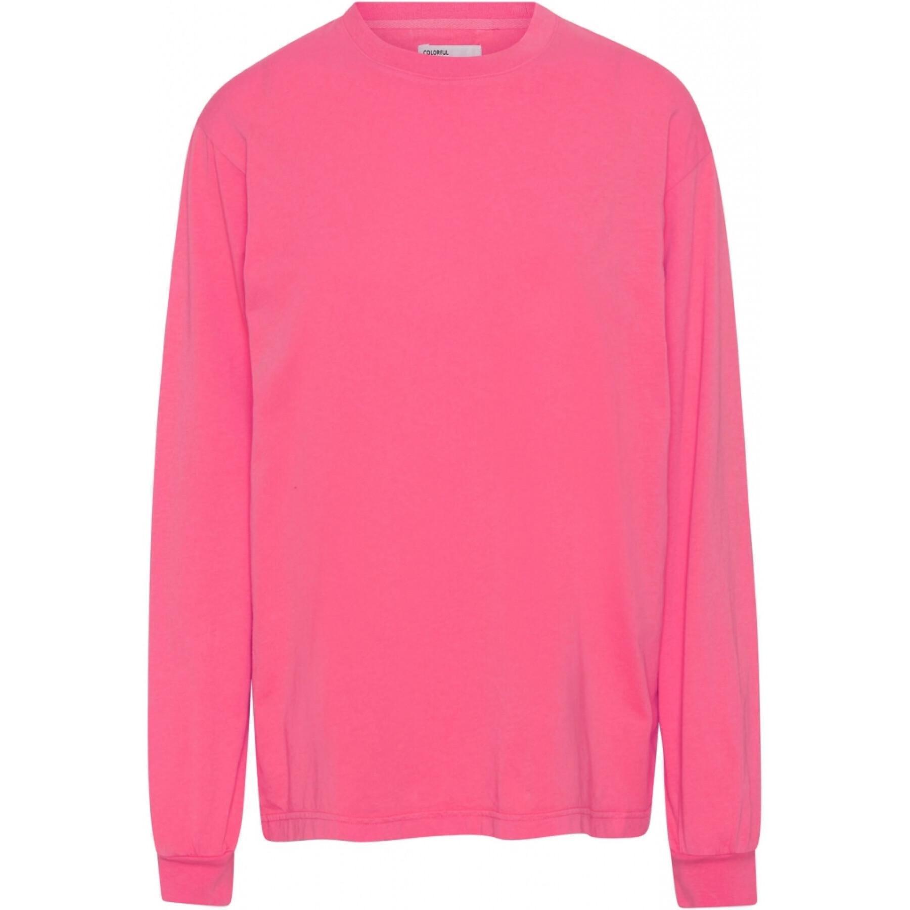T-Shirt mit langen Ärmeln Colorful Standard Organic oversized bubblegum pink