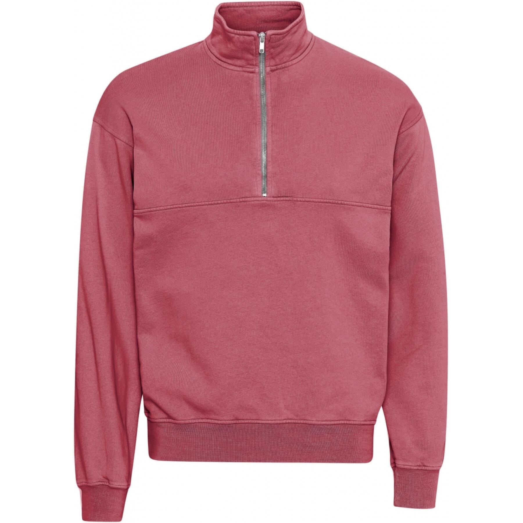 Sweatshirt 1/4 Reißverschluss Colorful Standard Organic raspberry pink