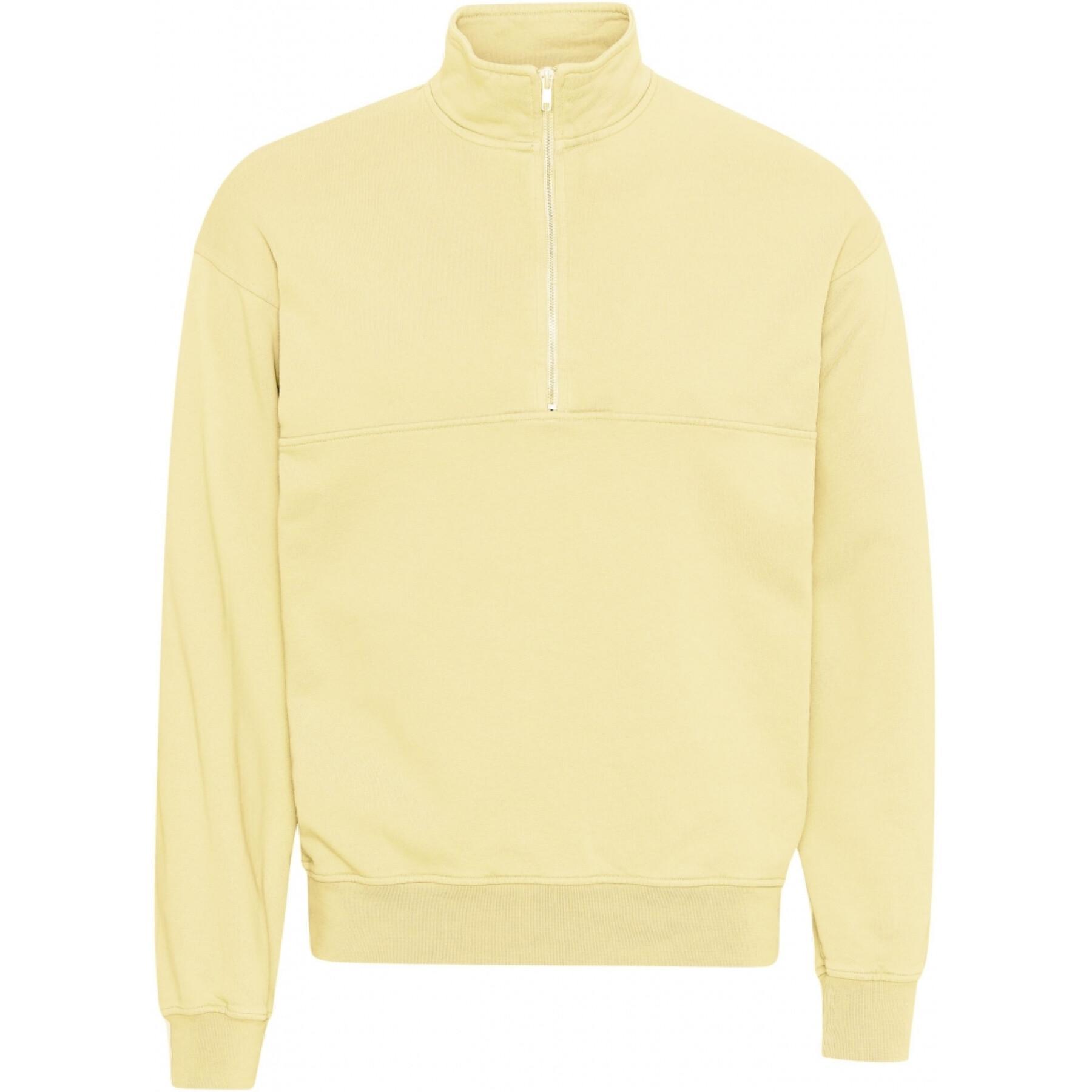 Sweatshirt 1/4 Reißverschluss Colorful Standard Organic soft yellow