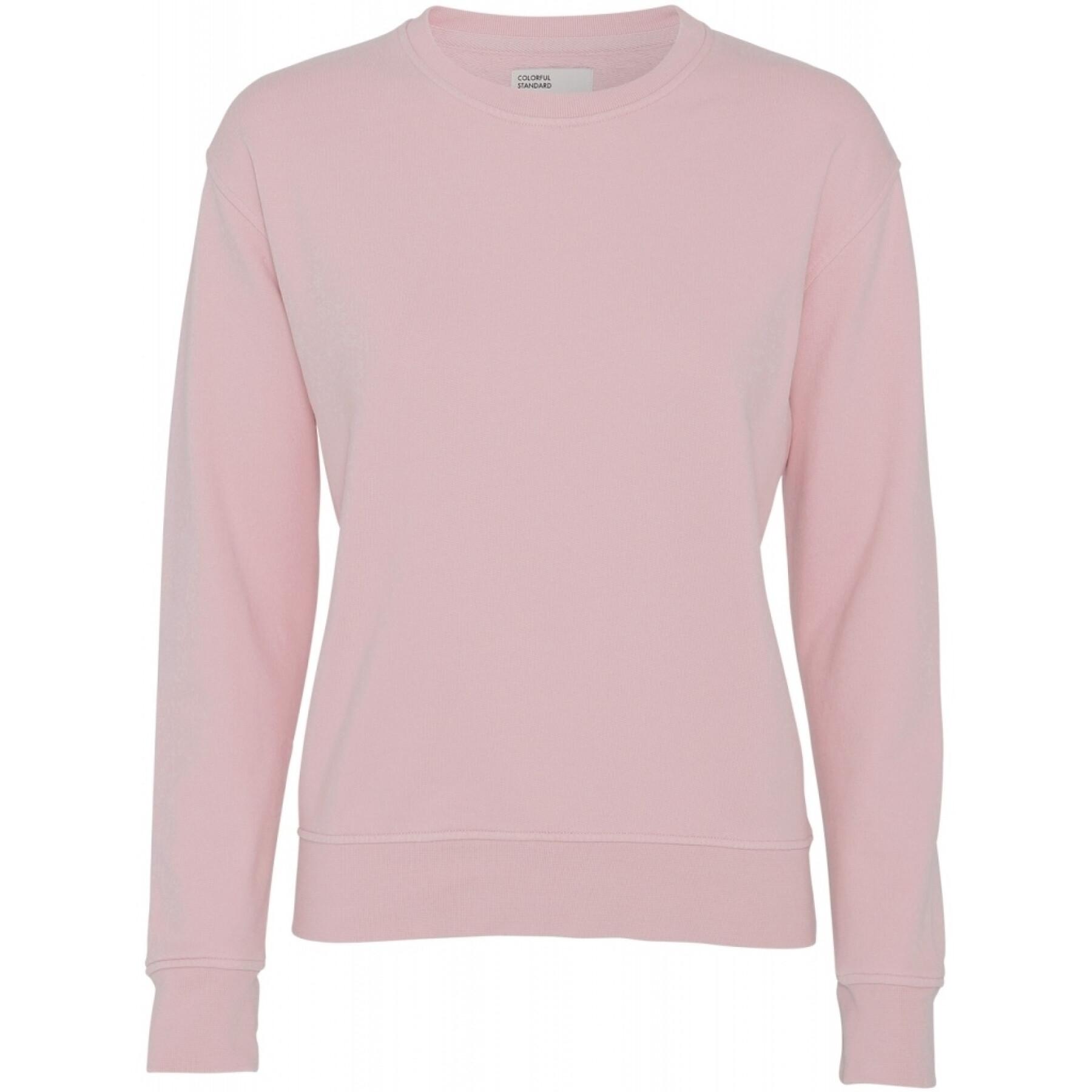 Pullover mit Rundhalsausschnitt Frau Colorful Standard Classic Organic faded pink