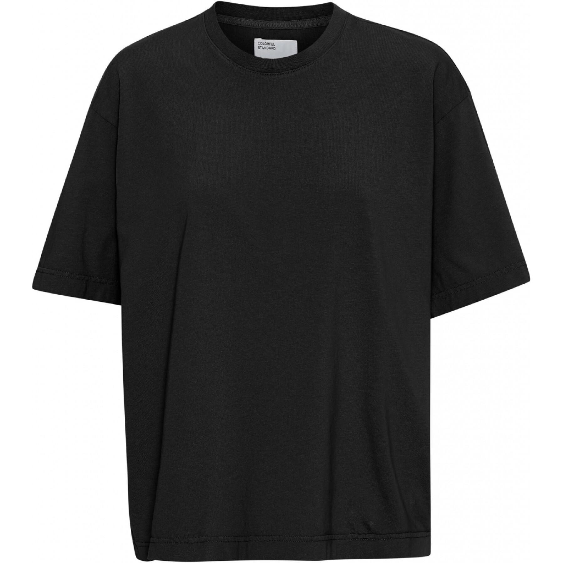 T-Shirt Damen Colorful Standard Organic oversized deep black
