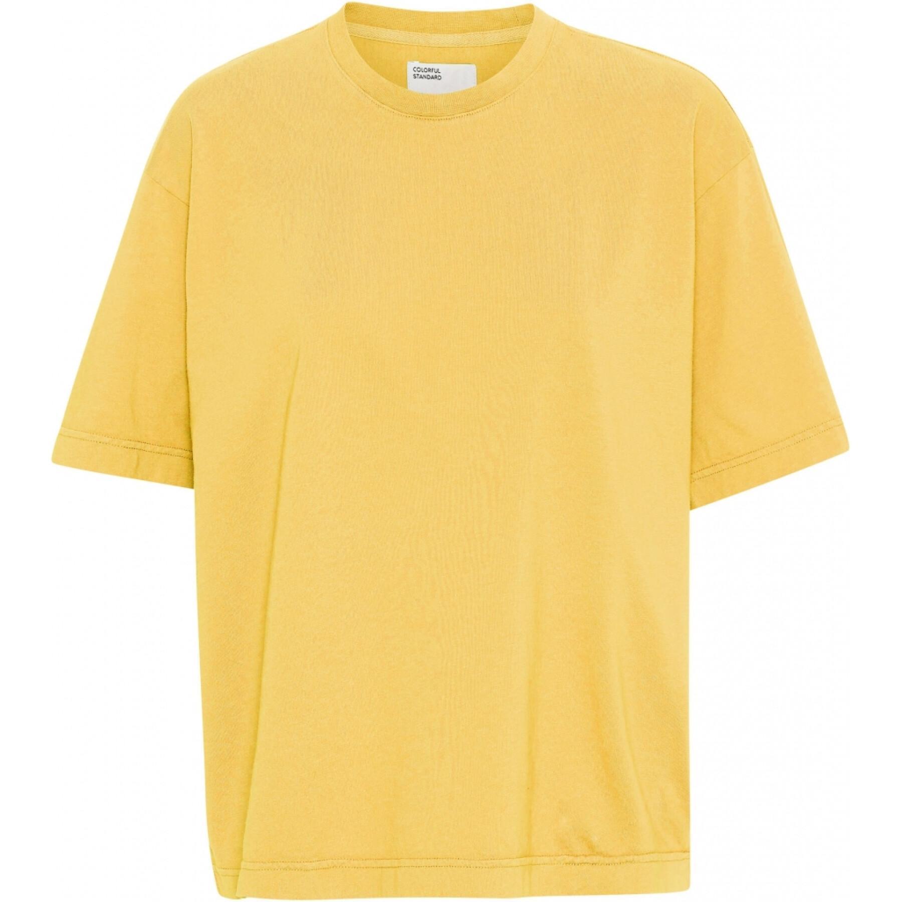 T-Shirt Frau Colorful Standard Organic oversized lemon yellow