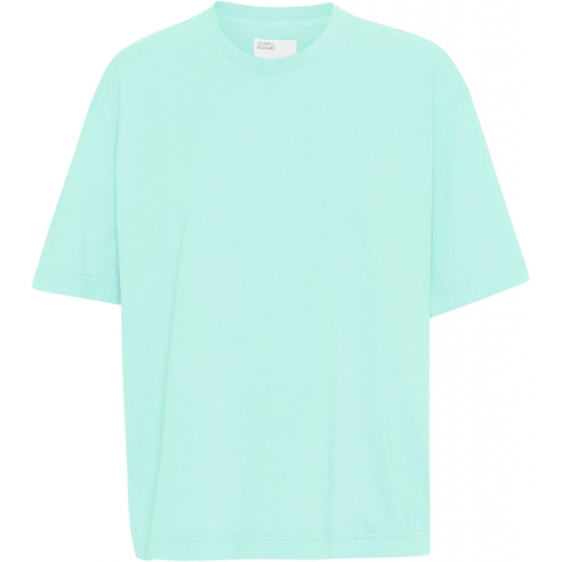 T-Shirt Damen Colorful Standard Organic oversized light aqua