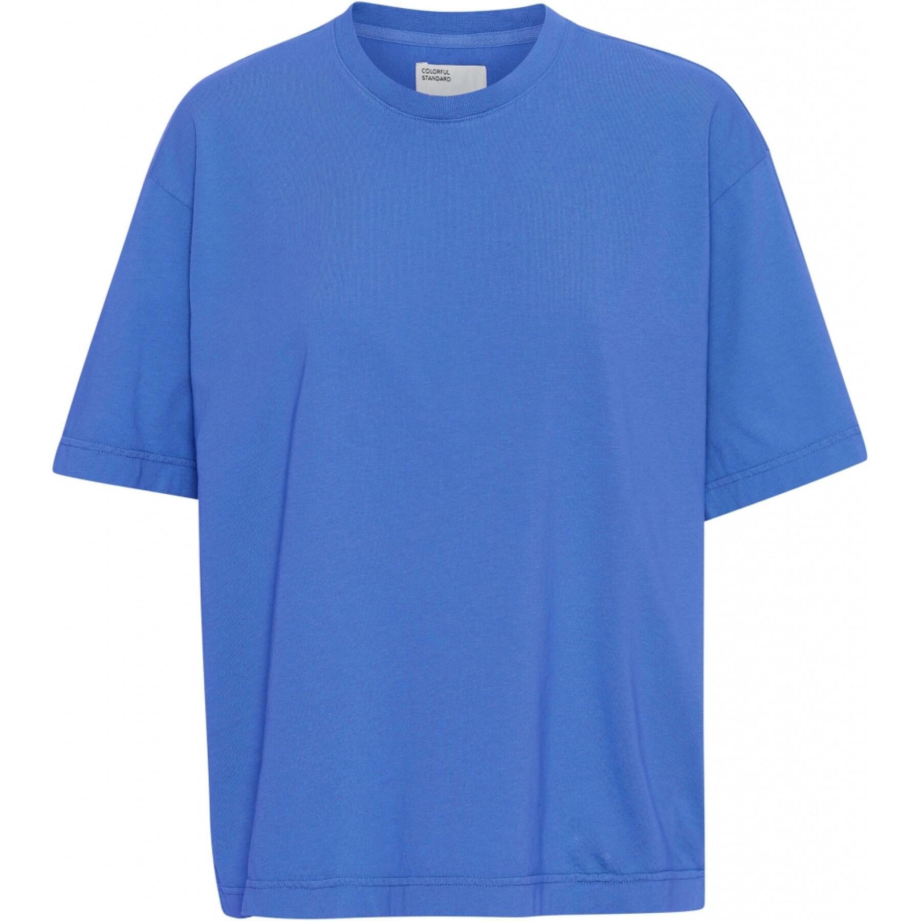 T-Shirt Frau Colorful Standard Organic oversized pacific blue