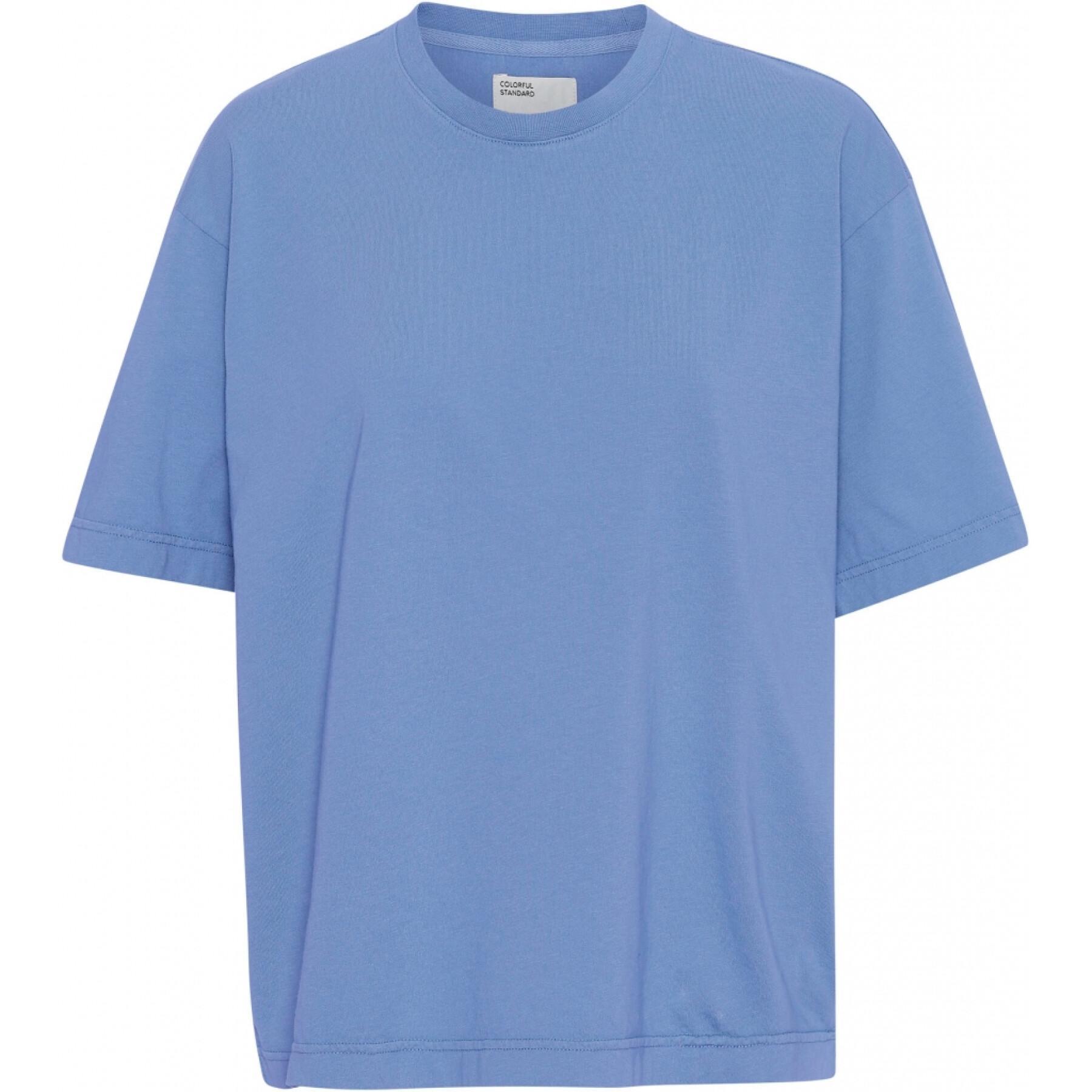 T-Shirt Damen Colorful Standard Organic oversized sky blue