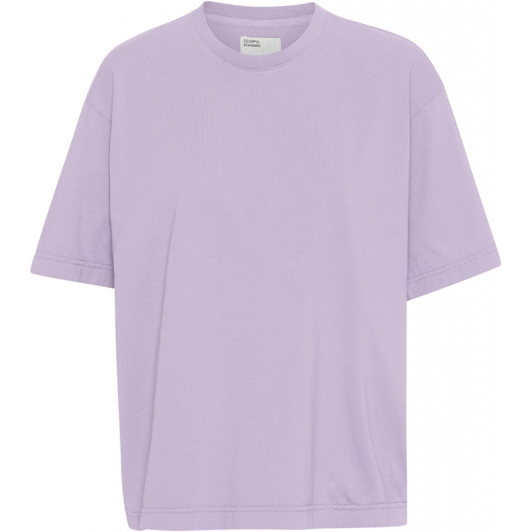 T-Shirt Frau Colorful Standard Organic oversized soft lavender