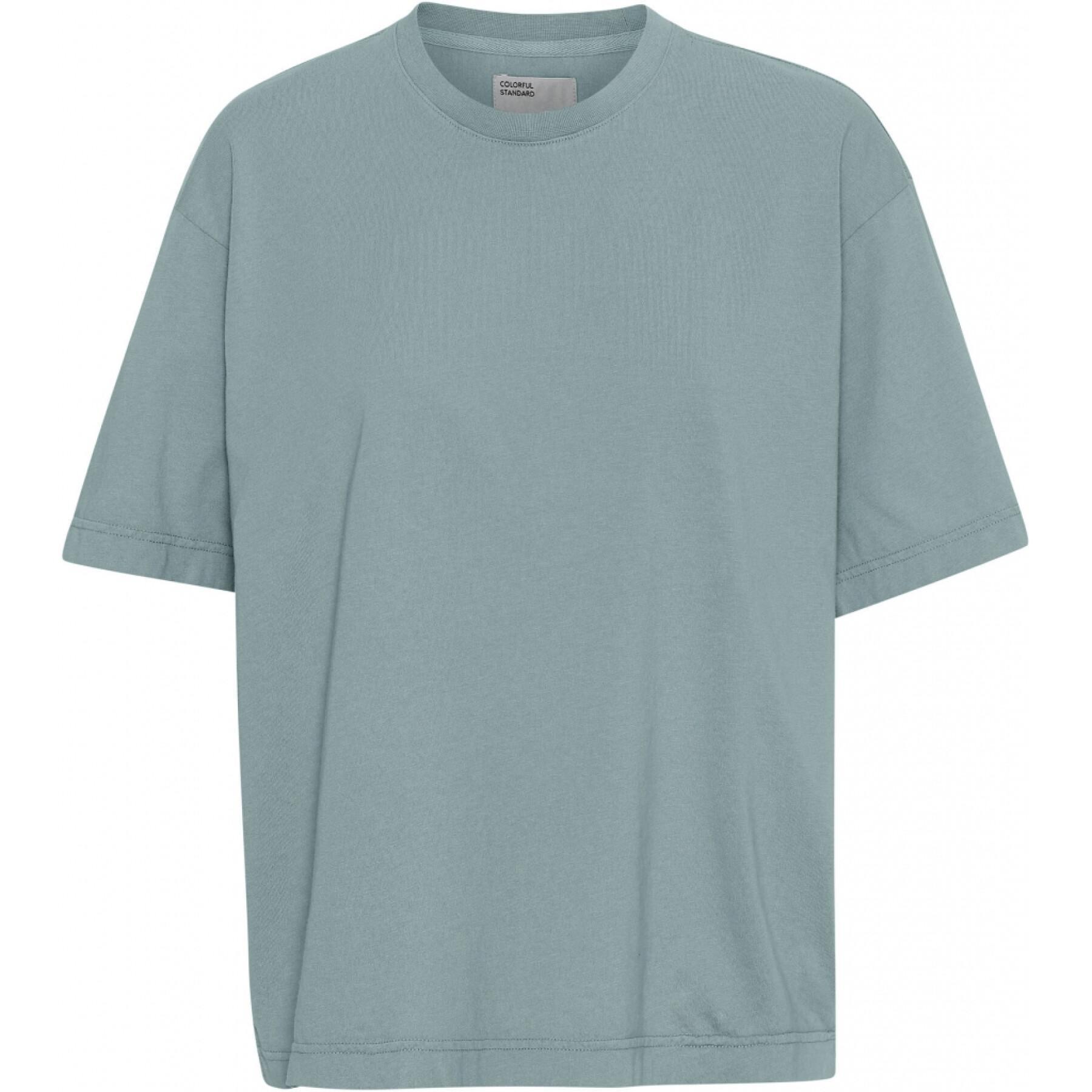 T-Shirt Frau Colorful Standard Organic oversized steel blue