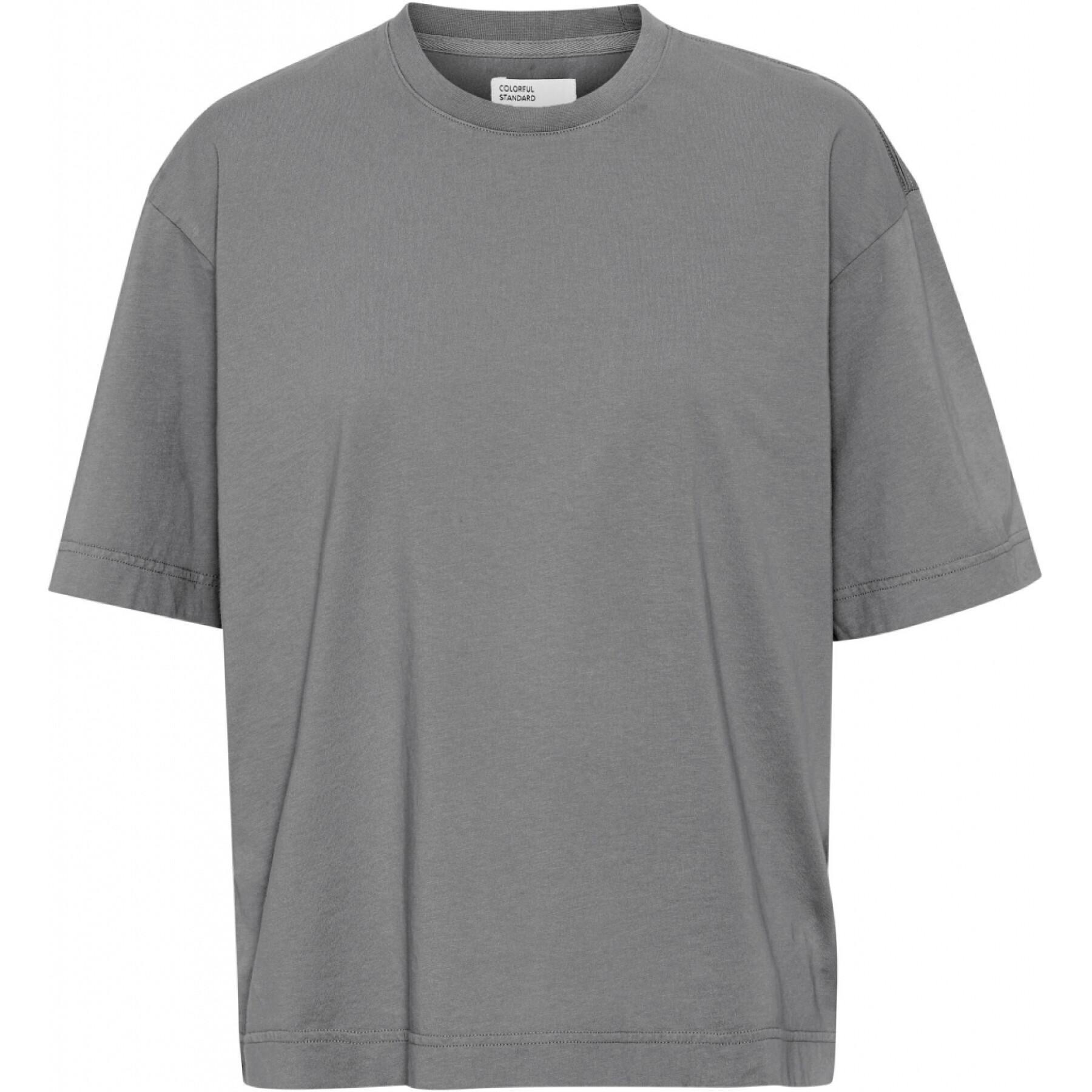 T-Shirt Damen Colorful Standard Organic oversized storm grey