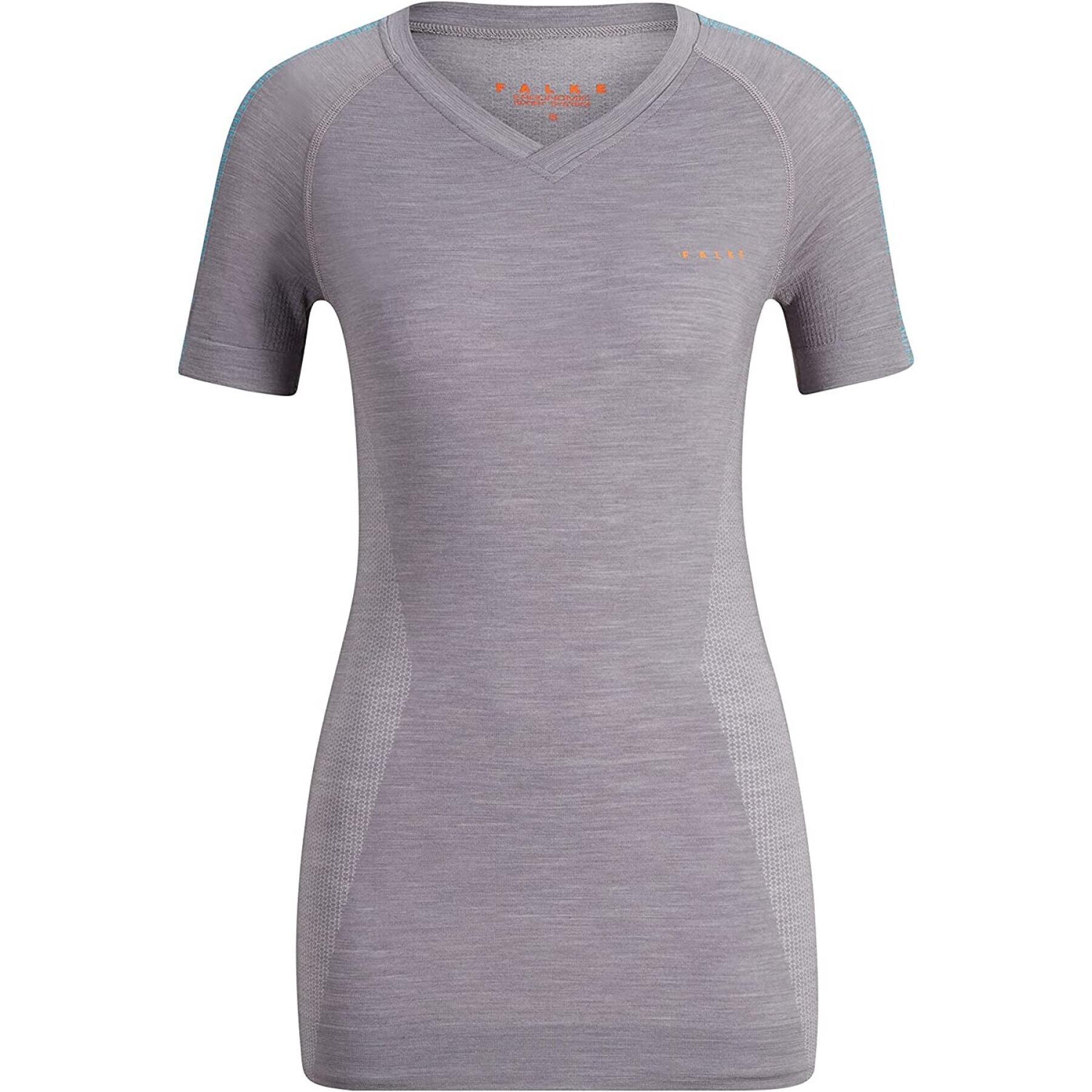 Kurzarm-T-Shirt, Damen Falke Wool-tech Light