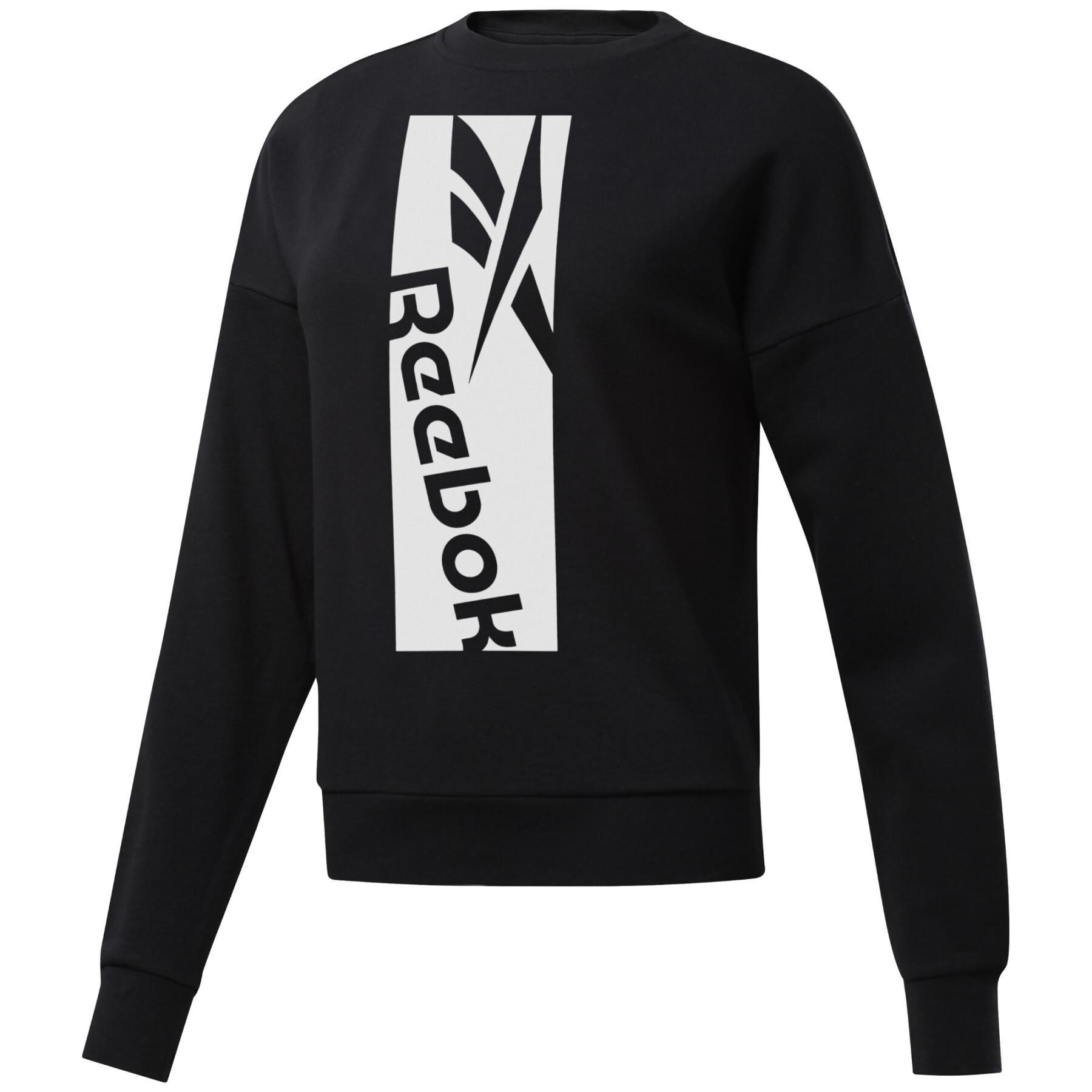 Damen-Sweatshirt Reebok Workout Ready Big Logo Cover-Up
