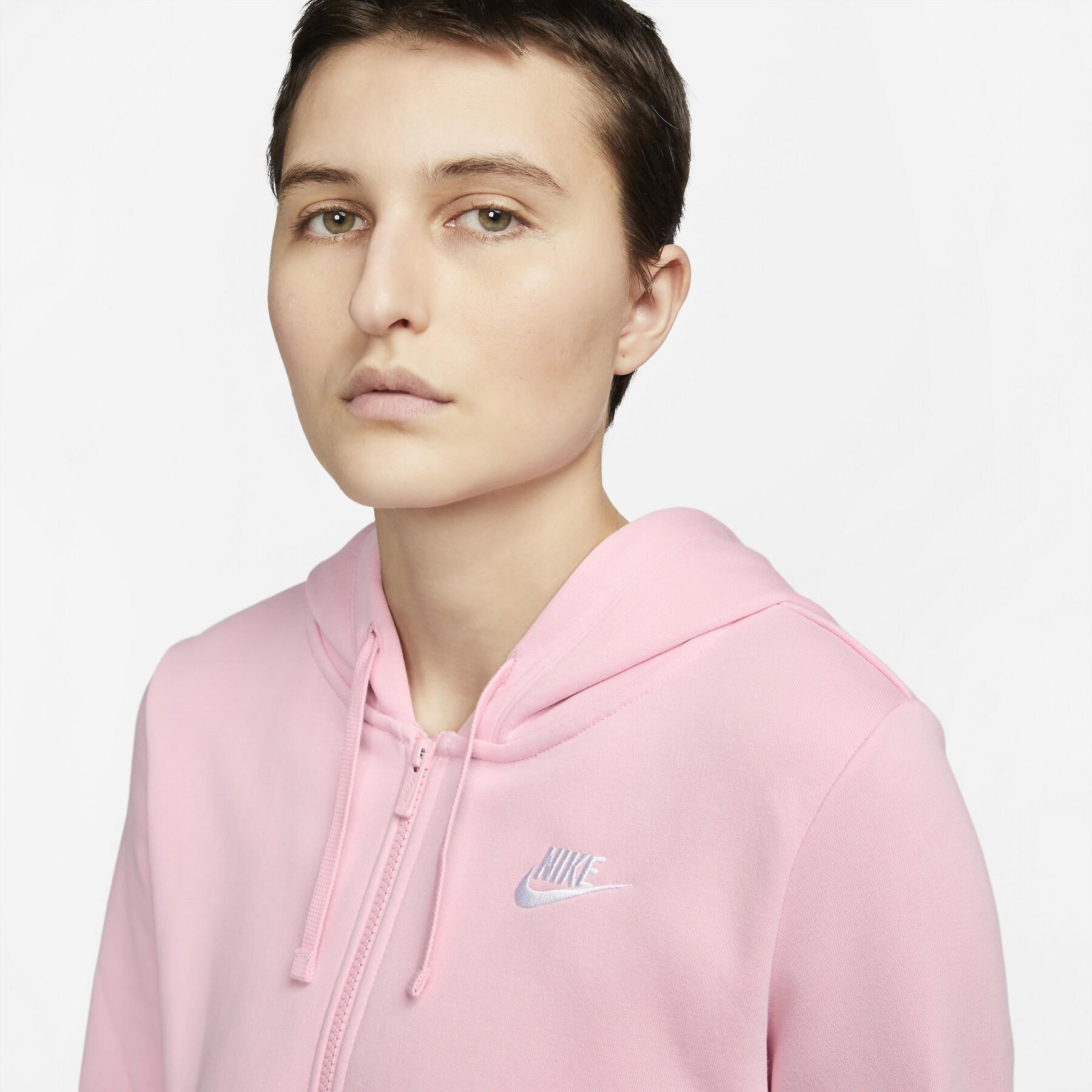 Sweatshirt mit Kapuze Full Zip Frau Nike Club Fleece STD