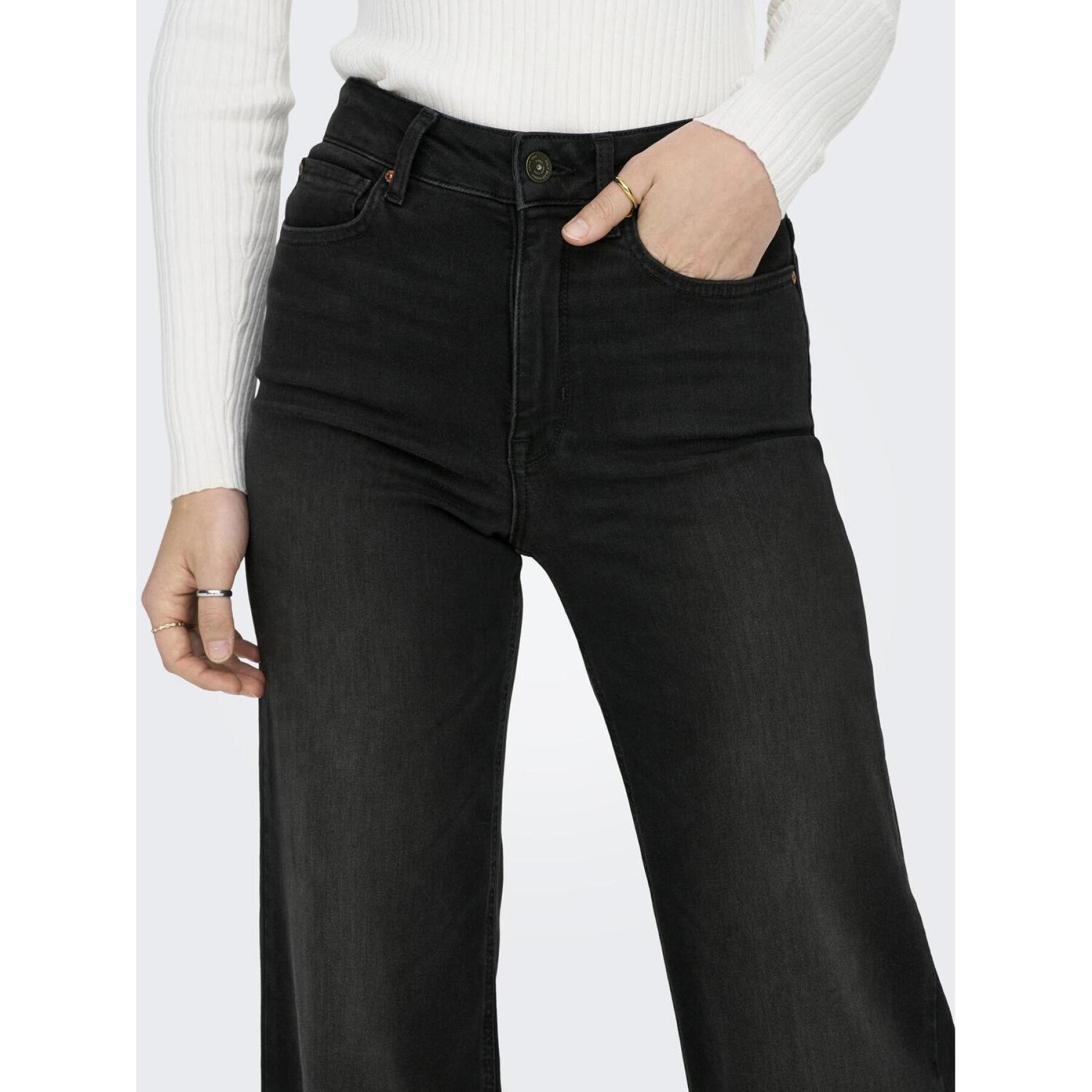 Weite Jeans mit hoher Taille Frau Only Madison