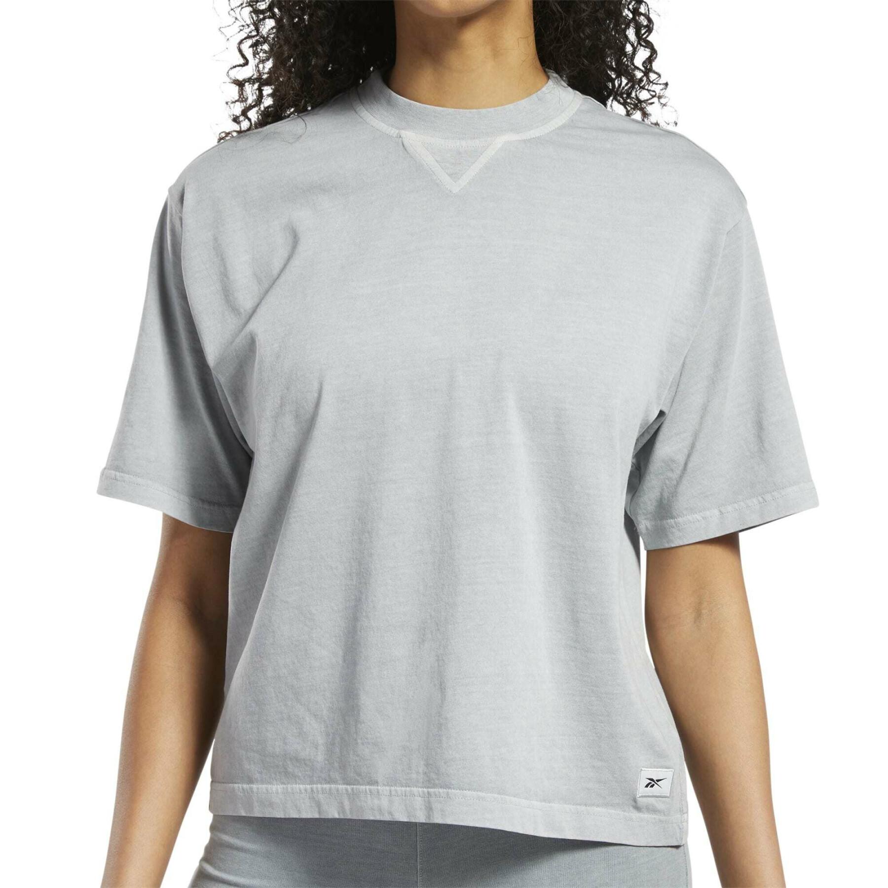 T-Shirt, gerader Schnitt, naturgefärbt, Damen Reebok Classics