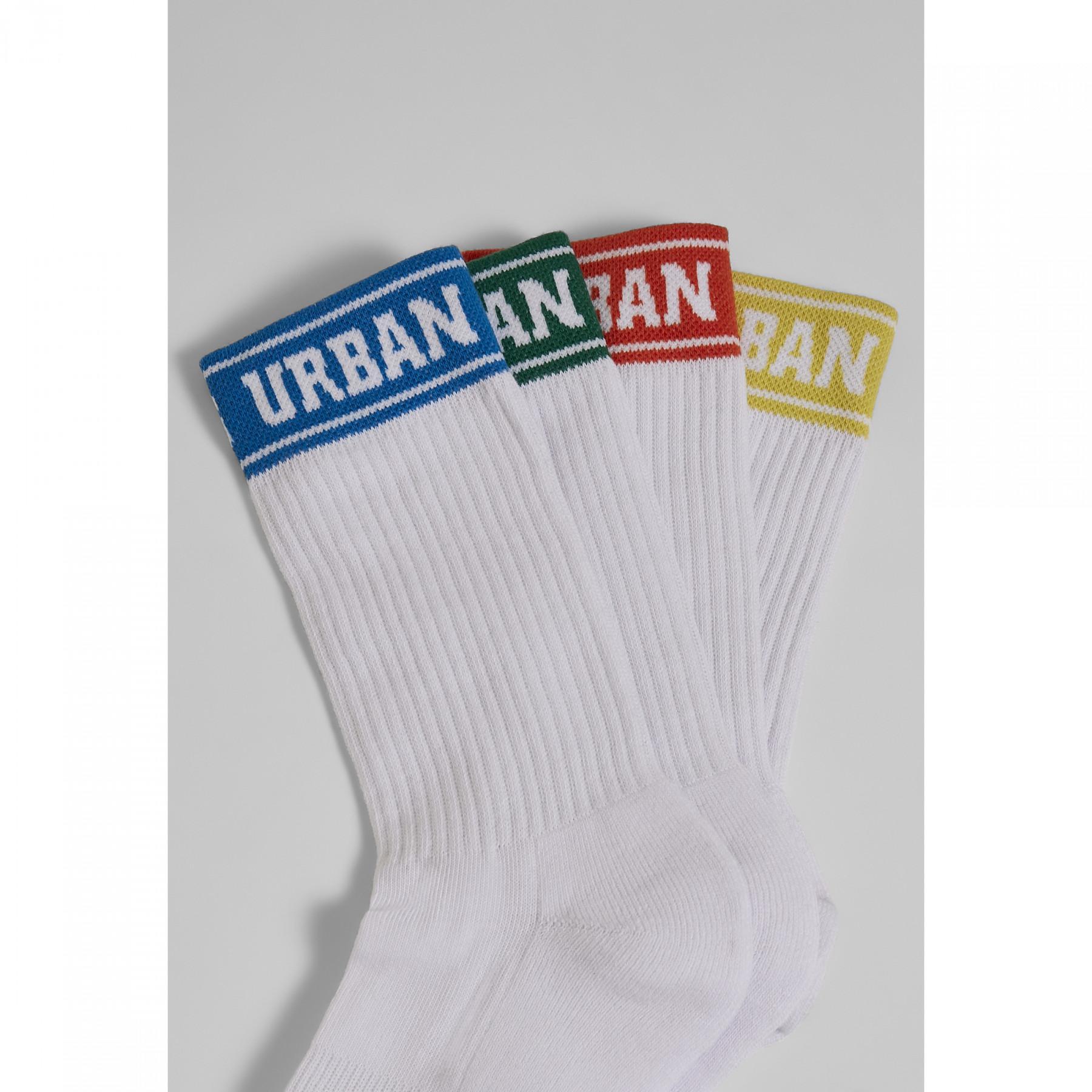 Socken Urban Classics Shorts sporty logo coloured cuff (4pcs)