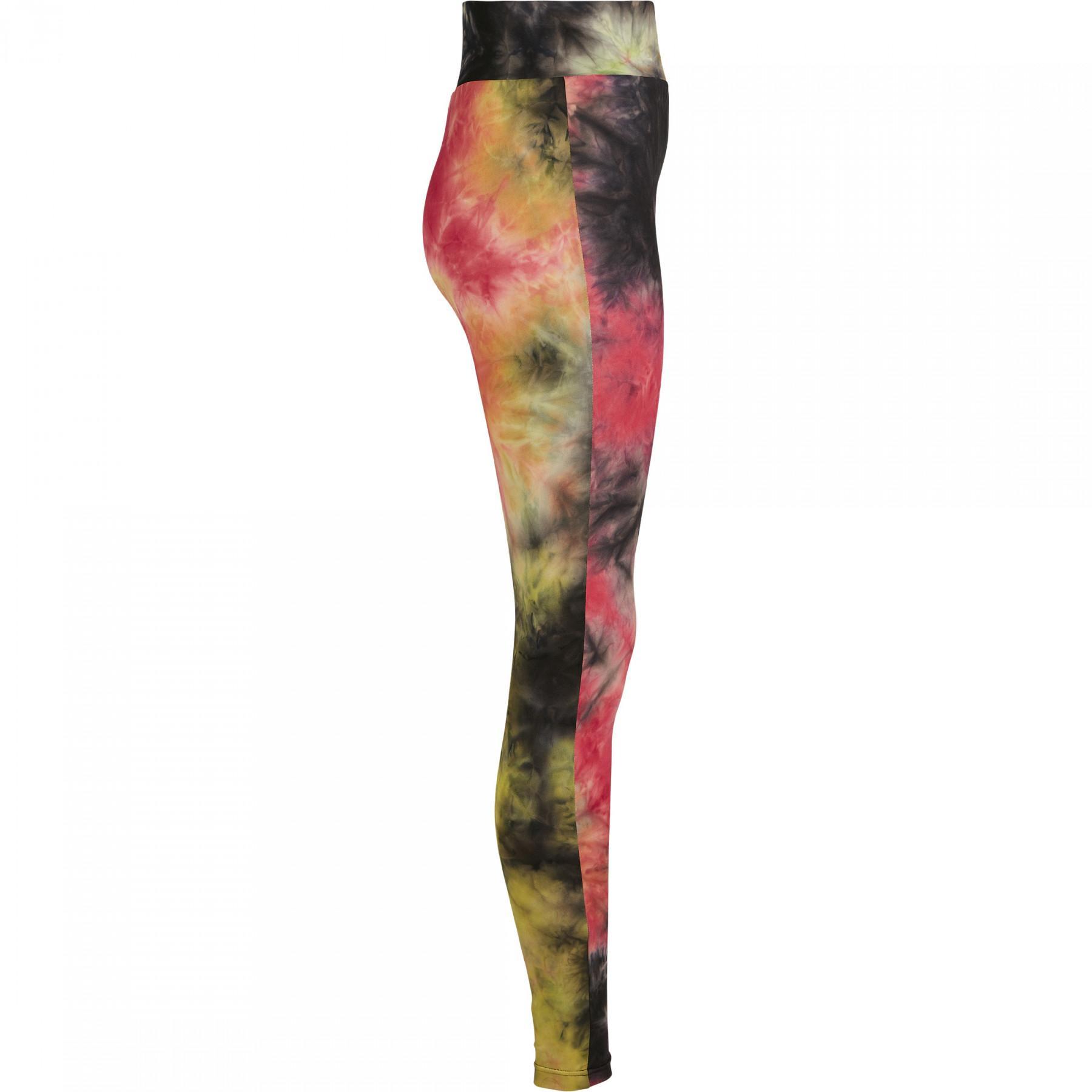 Damen-Leggings Urban Classics tie dye high waist