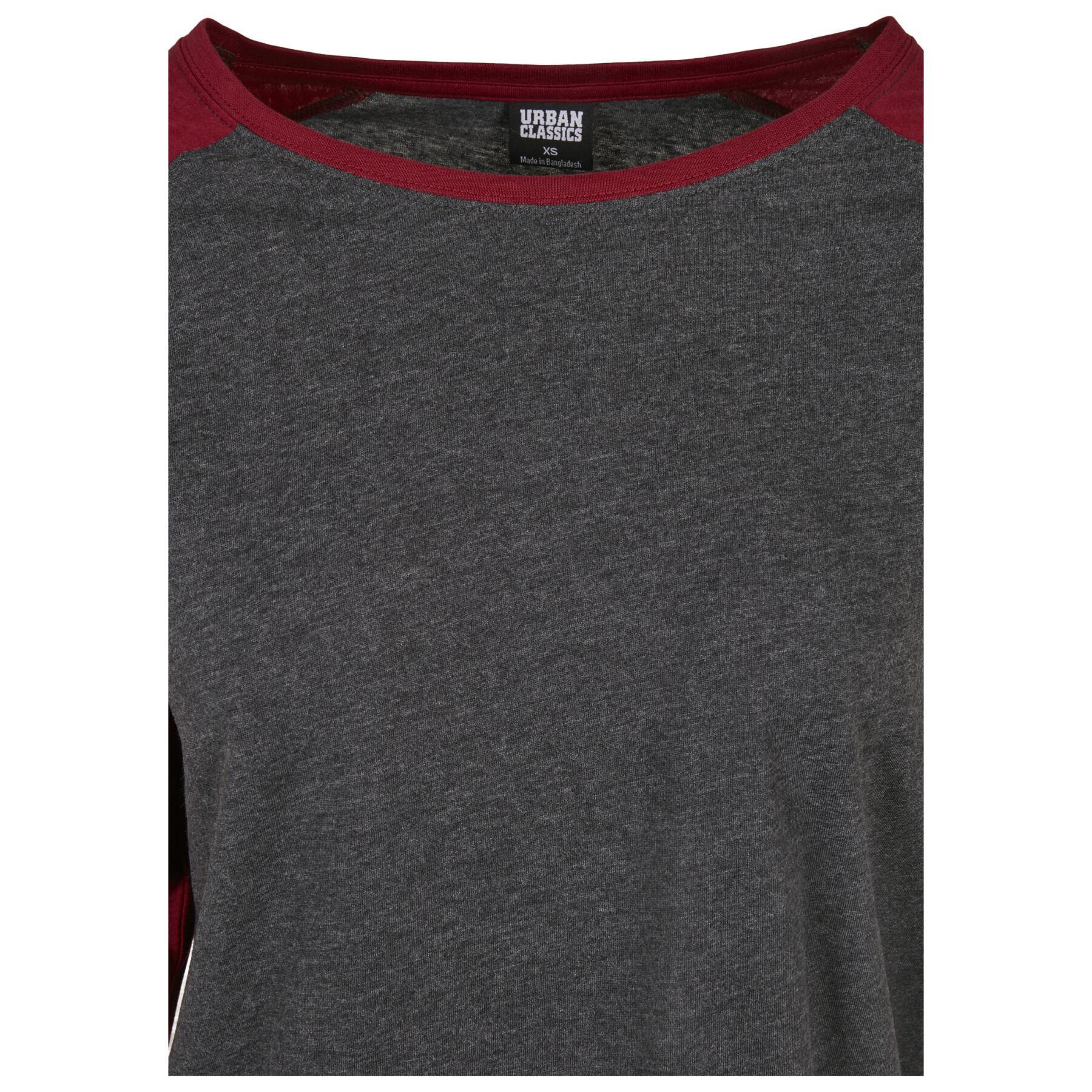 Langarm-T-Shirt für Frauen Urban Classics contrast raglan