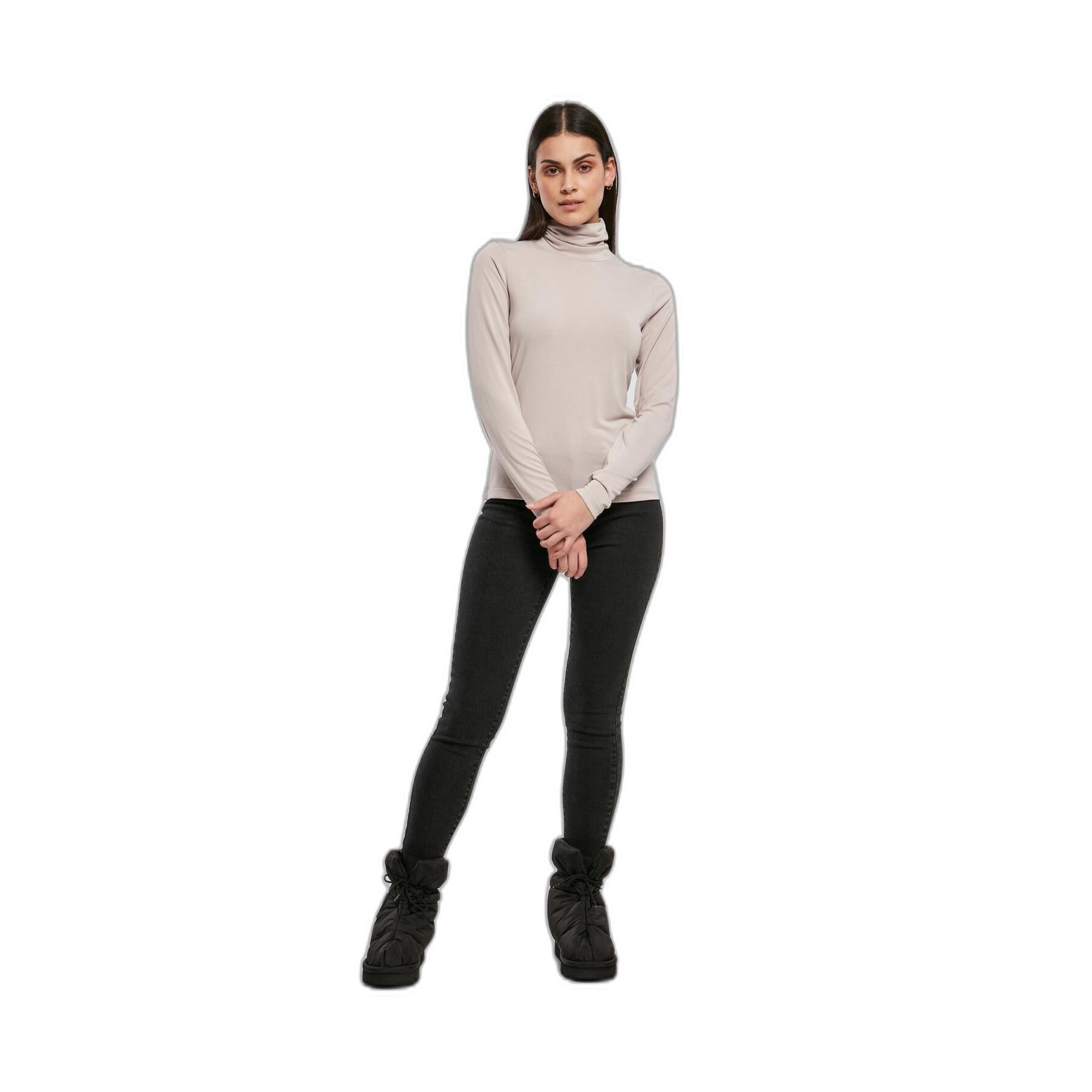 Sweatshirt mit langen Ärmeln und Rollkragen aus Modal, Damen Urban Classics