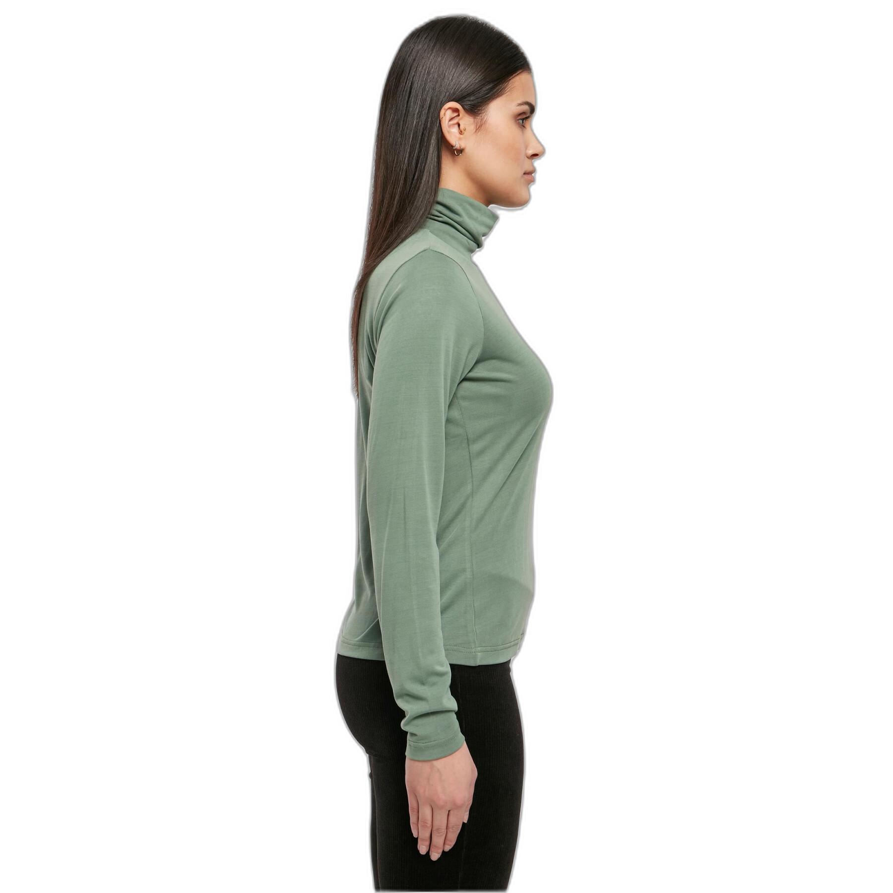 Damen-Sweatshirt mit langen Ärmeln und Rollkragen aus Modal Urban Classics GT