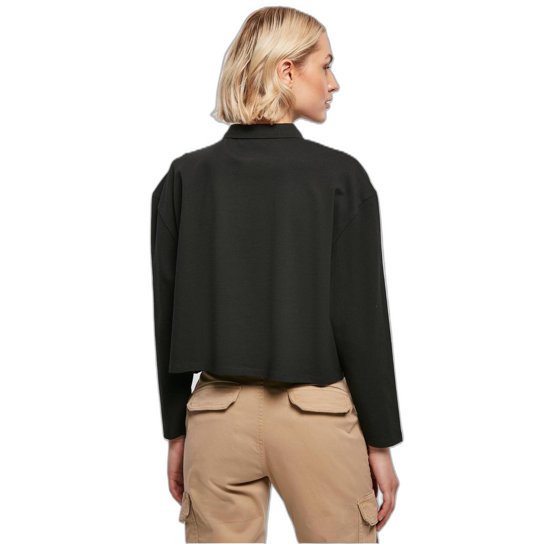 Polo-Shirt kurz Langarm Oversize Frau Urban Classics