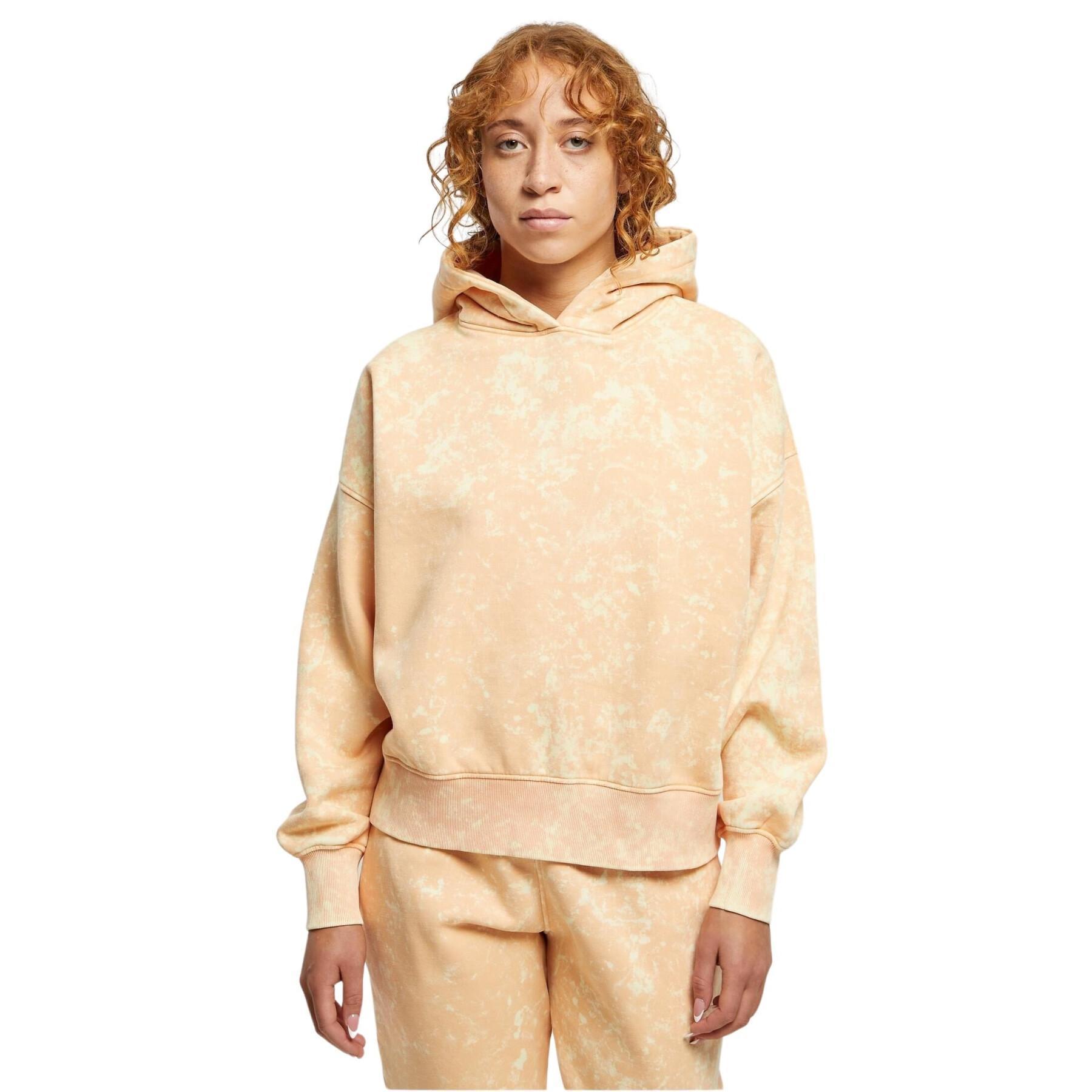 Oversize-Sweatshirt mit Kapuze, Damen Urban Classics Towel Washed