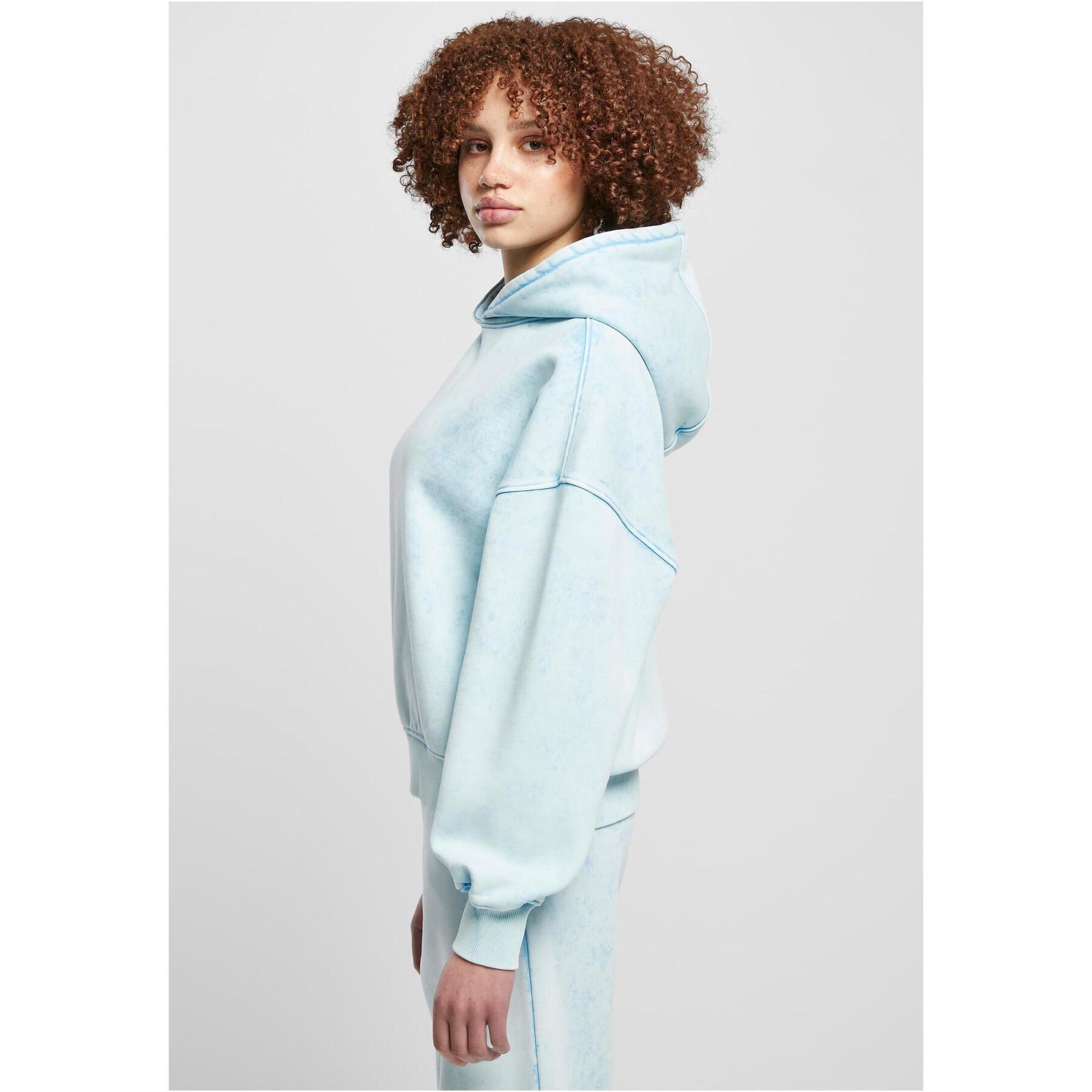 Oversize-Sweatshirt mit Kapuze, Damen Urban Classics Towel Washed
