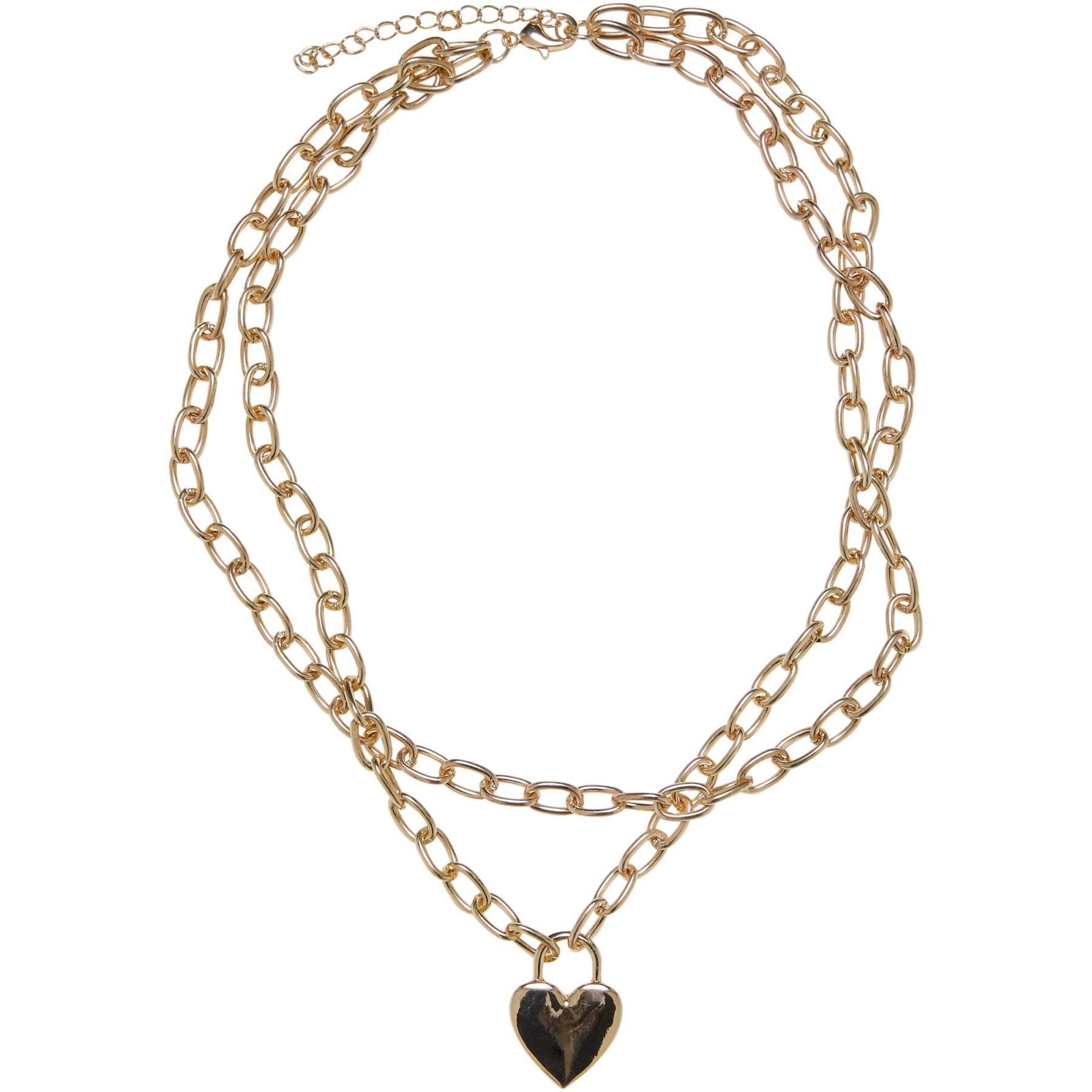 Halskette für Damen Urban Classics Heart Padlock