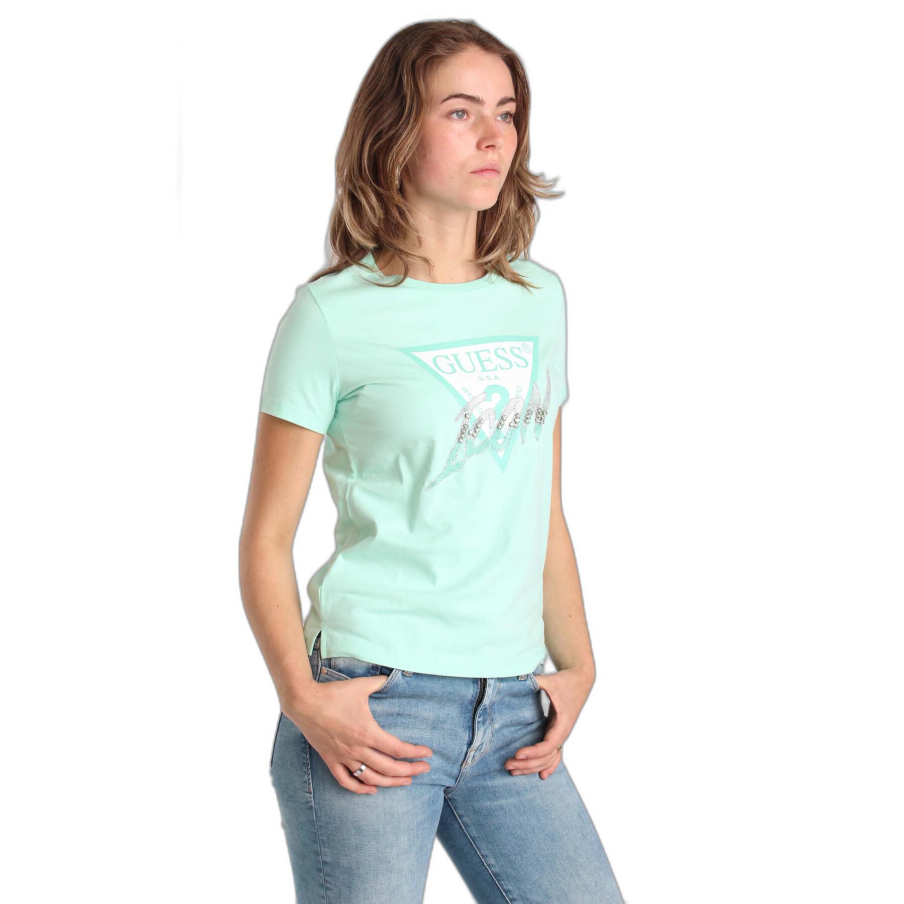 Kurzarm-T-Shirt, Damen Guess Cn Icon
