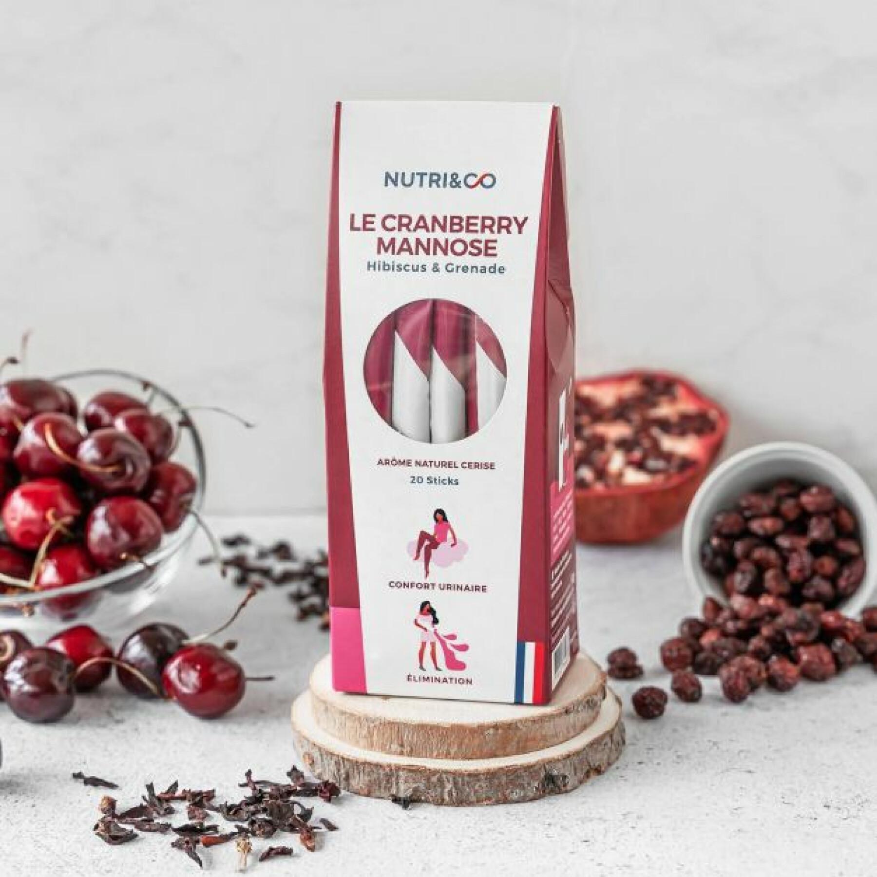Nahrungsergänzungsmittel für den Harnkomfort Nutri&Co Le Cranberry Mannose - 20 sticks