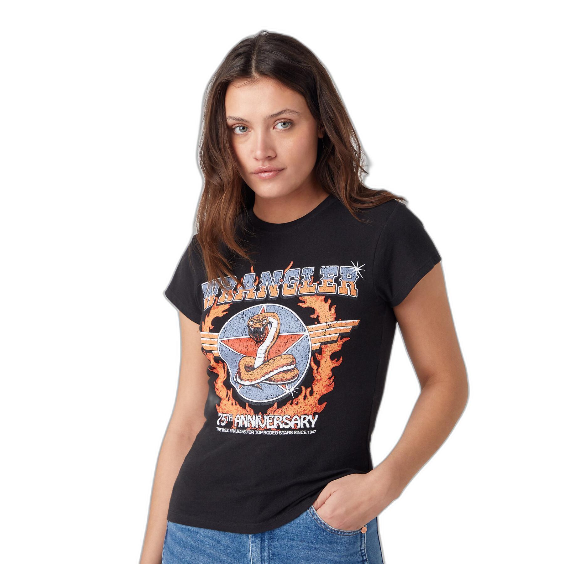 T-Shirt Frau Wrangler Shrunken