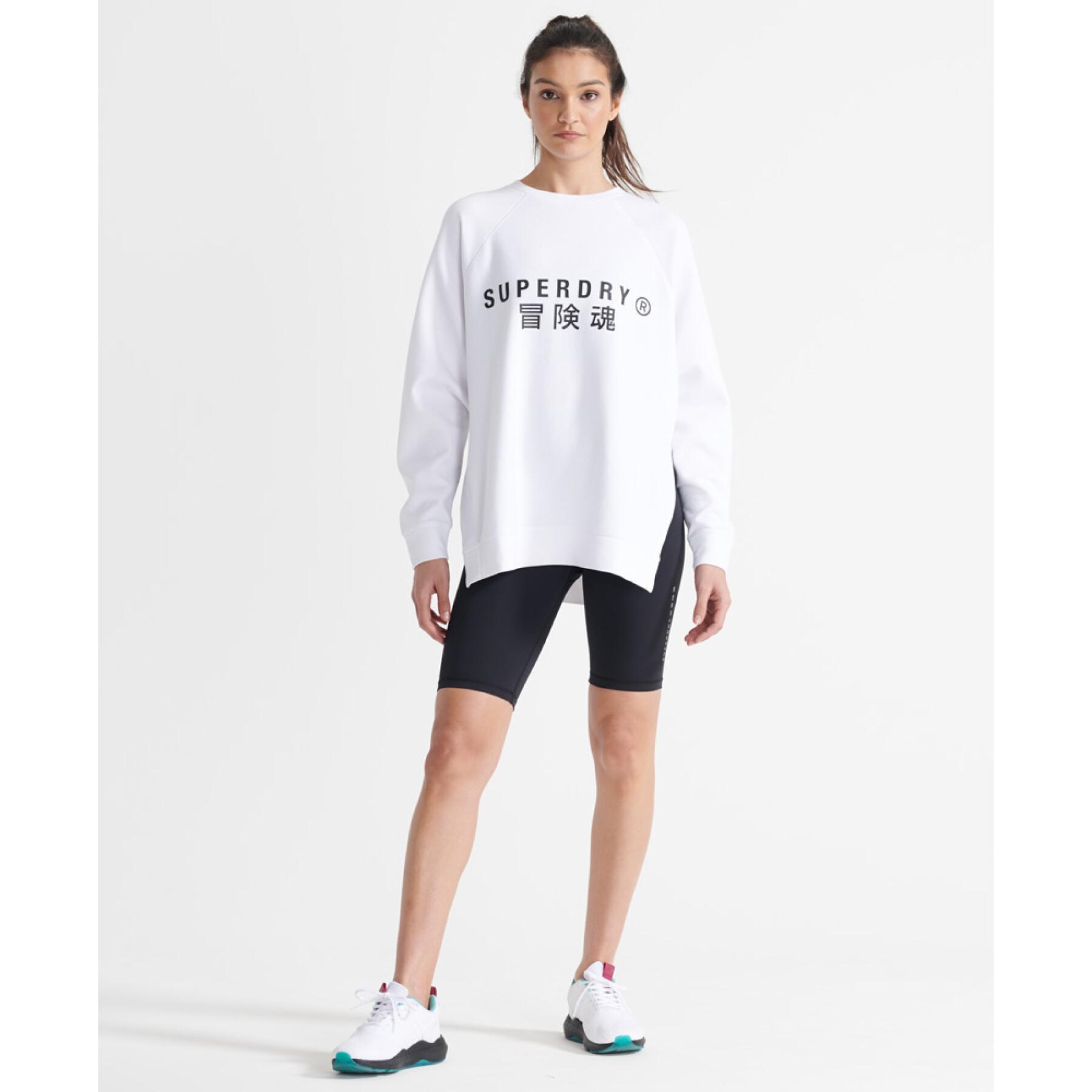 Damen-Sweatshirt mit Rundhalsausschnitt in Übergröße Superdry Training