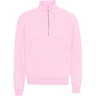 Sweatshirt 1/4 Reißverschluss Colorful Standard Organic flamingo pink