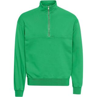 Sweatshirt 1/4 Reißverschluss Colorful Standard Organic kelly green