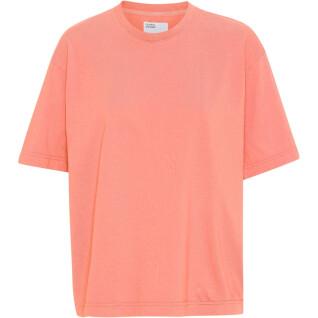 T-Shirt Frau Colorful Standard Organic oversized bright coral