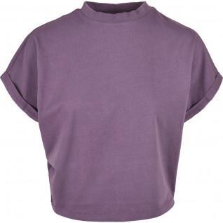 Frauen-T-Shirt Urban Classics Shorts pigment dye découpé-grandes tailles