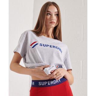 Gerades Damen-T-Shirt Superdry Sportstyle