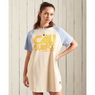 T-Shirt-Kleid mit Raglanärmeln für Frauen Superdry Cali Surf