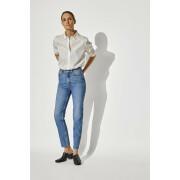 Damen-Jeans mit hoher Taille Selected Amy chambly