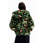 Camouflage-Jacke mit Pelzeffekt, Frau Desigual