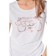 Bedrucktes Damen-T-Shirt mit kurzen Ärmeln Le temps des cerises Basitrame