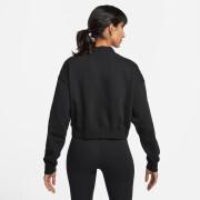Sweatshirt mit Reißverschluss, Damen Nike Club Fleece Oversize Crop