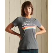 Kurzarm-T-Shirt, Damen Superdry Logo Vintage